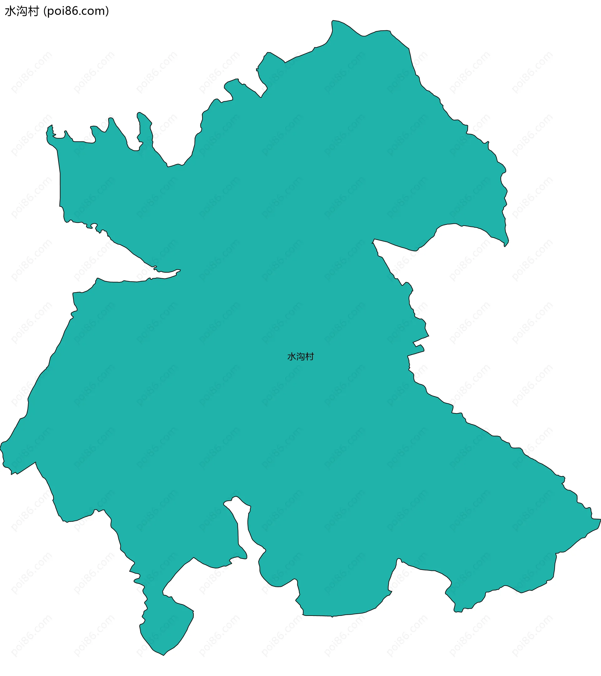 水沟村边界地图
