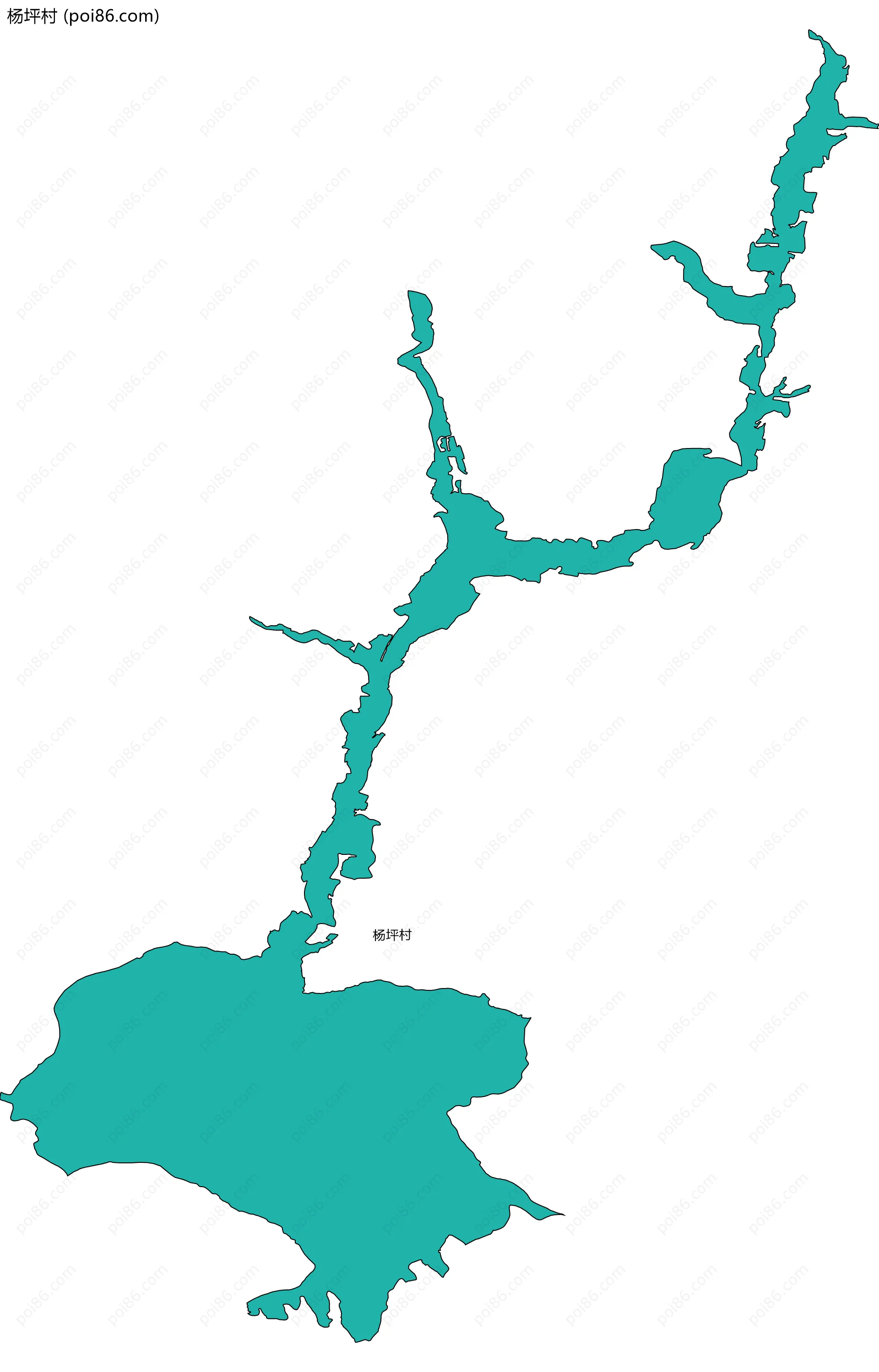 杨坪村边界地图