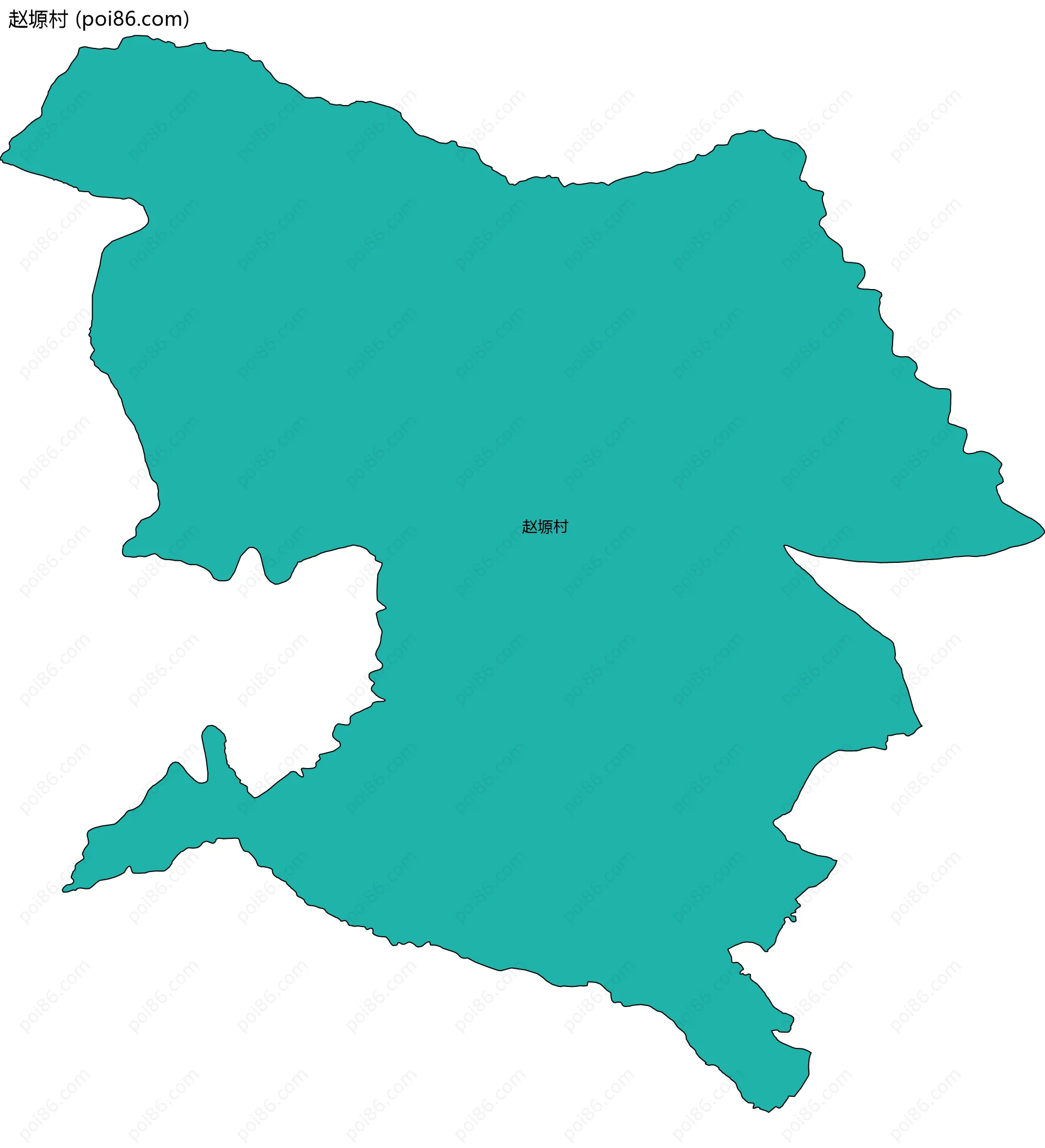 赵塬村边界地图