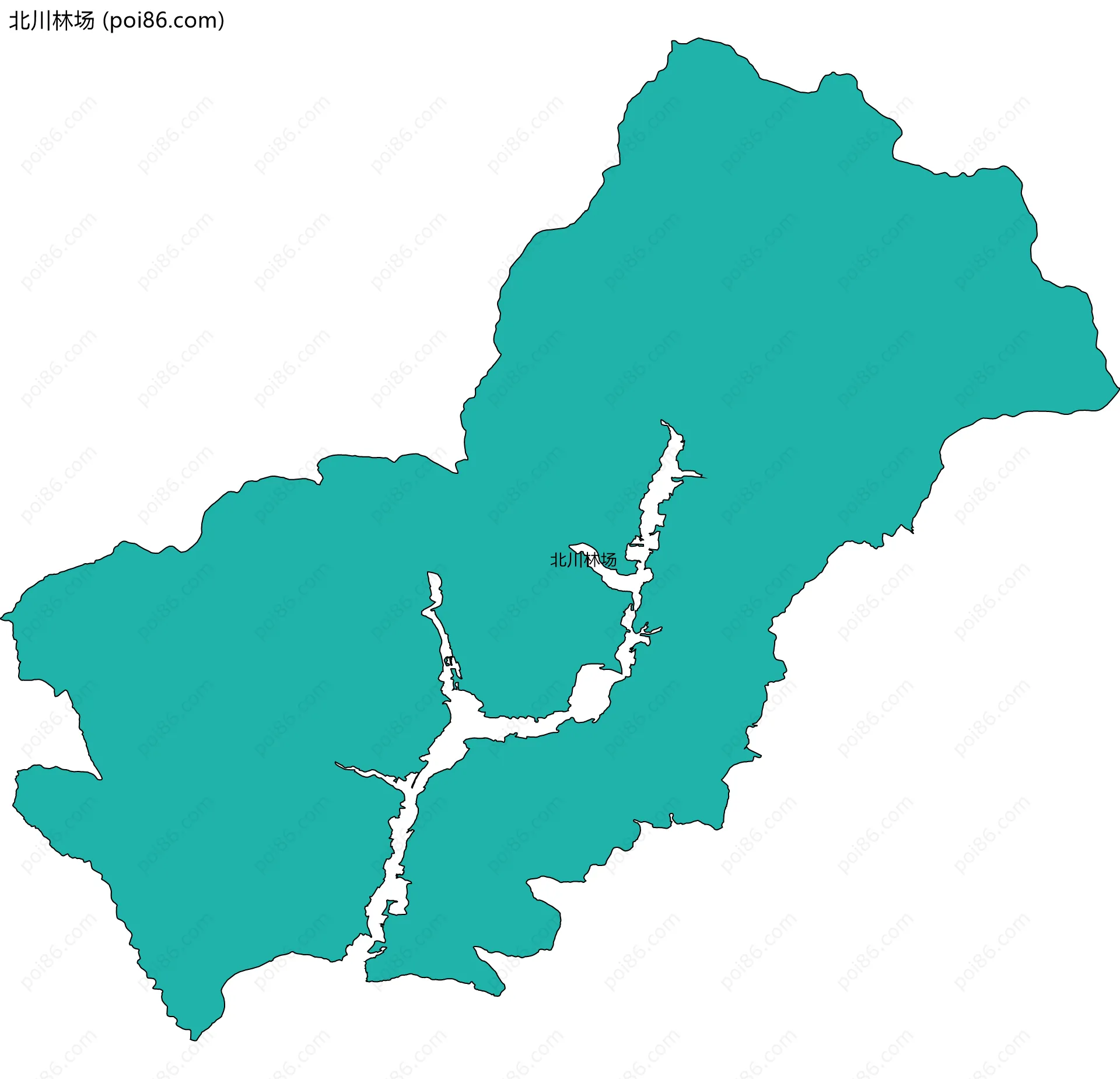 北川林场边界地图