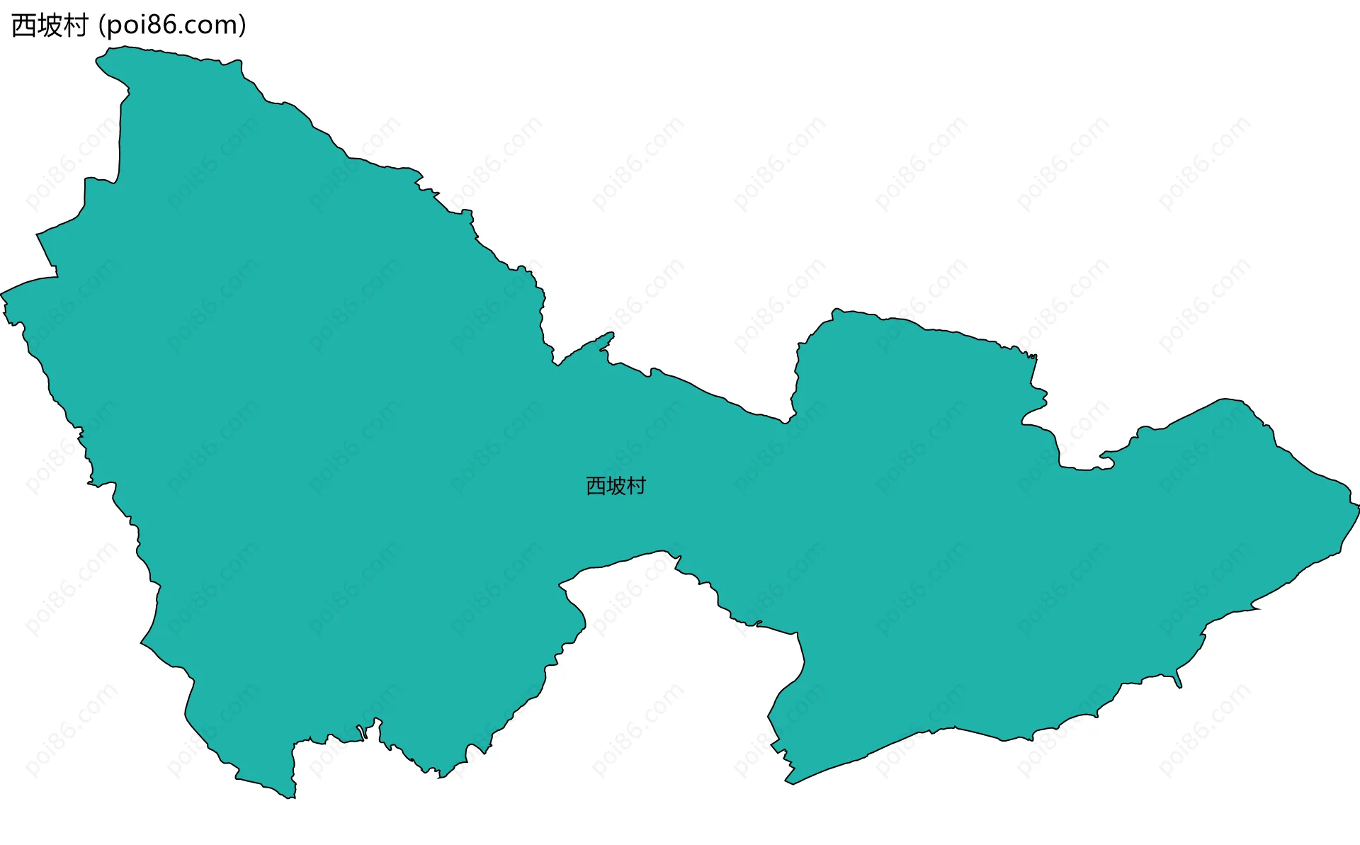 西坡村边界地图