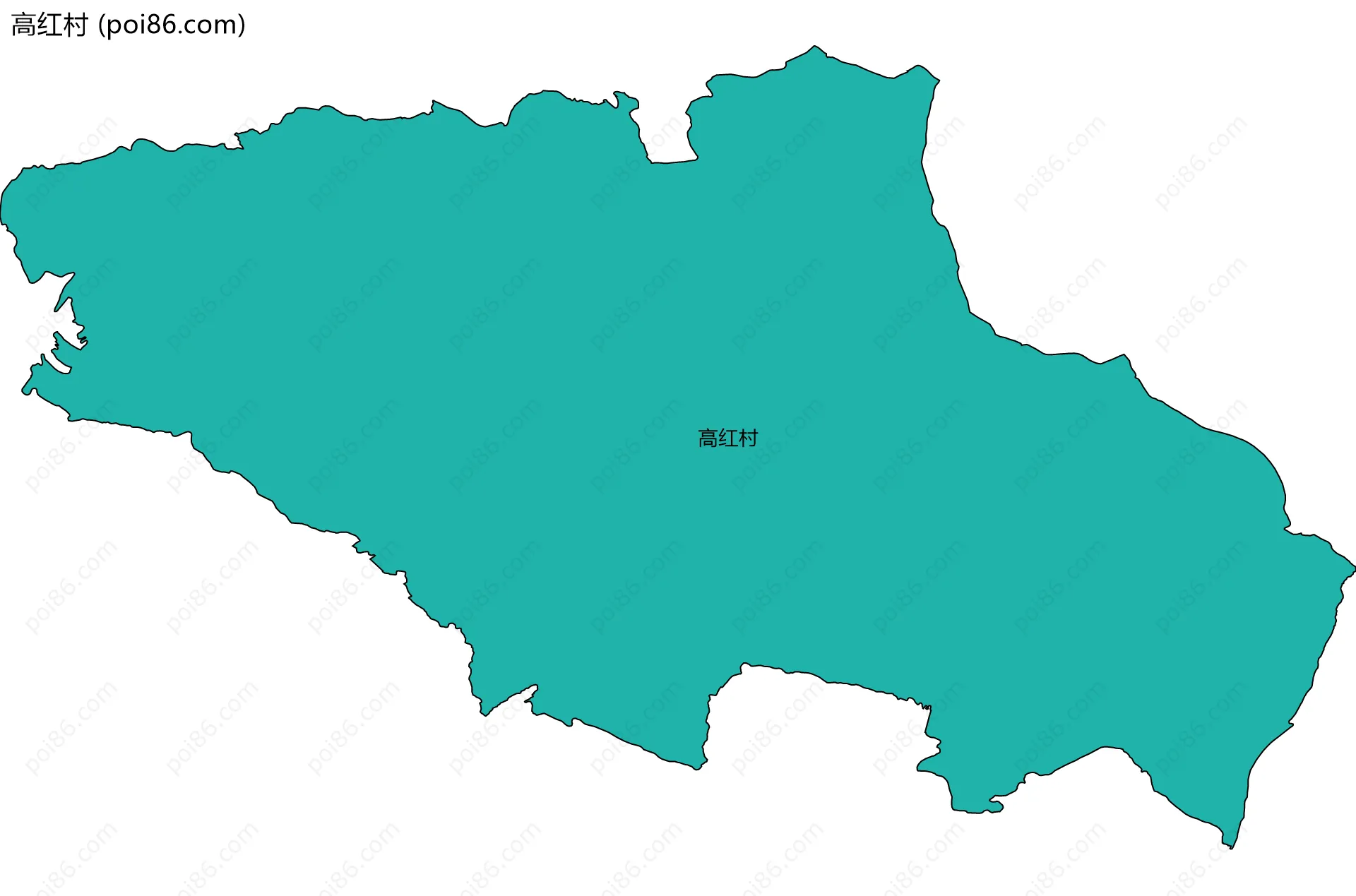 高红村边界地图