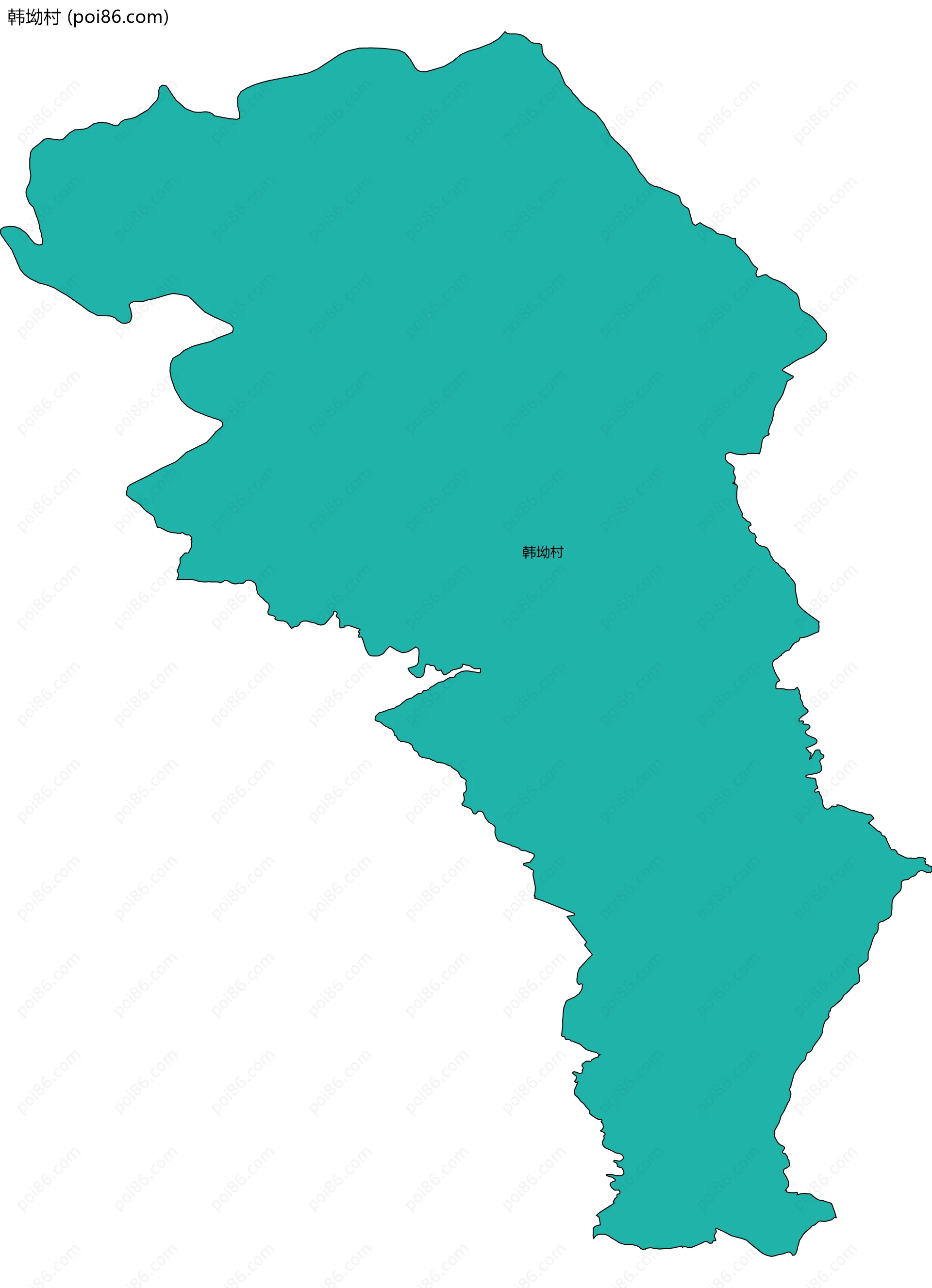 韩坳村边界地图