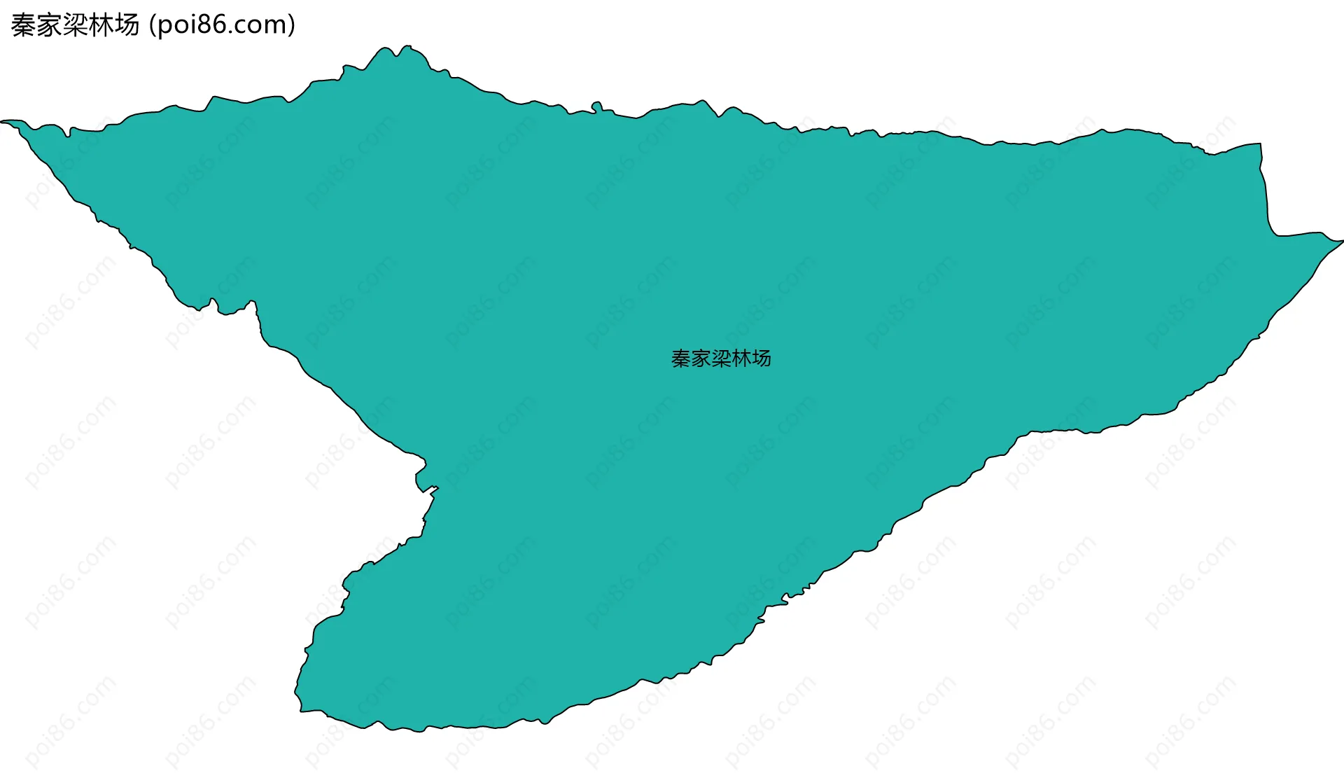 秦家梁林场边界地图