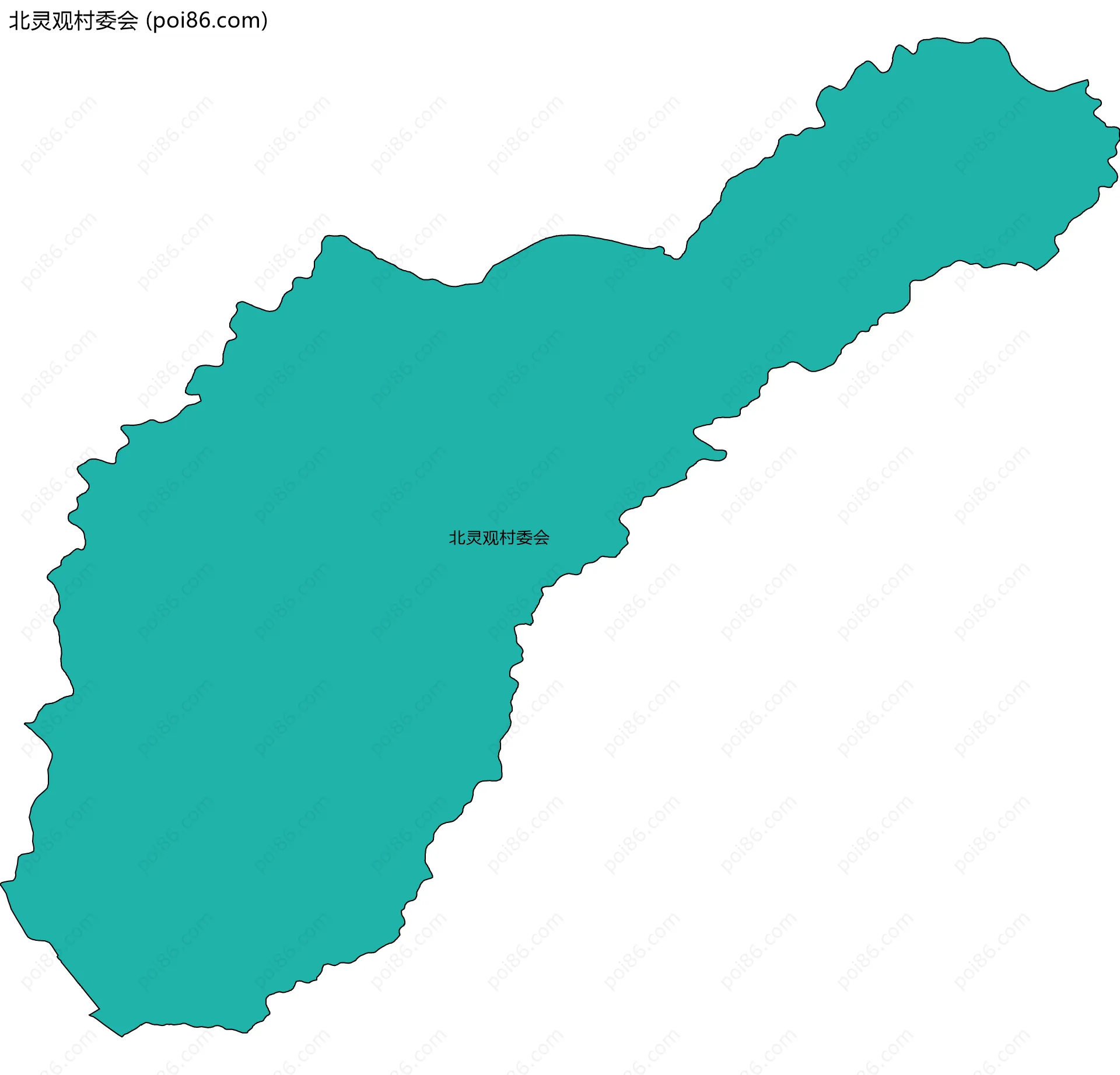 北灵观村委会边界地图