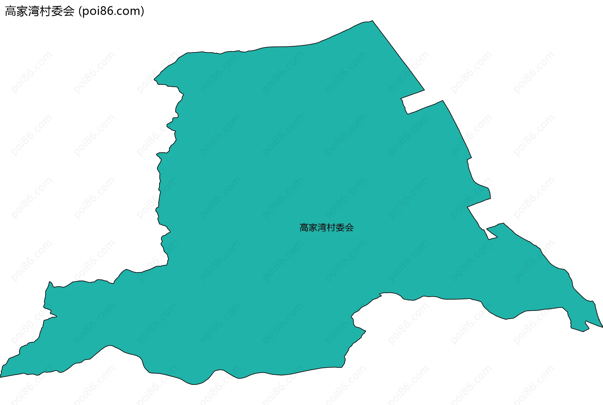 高家湾村委会边界地图