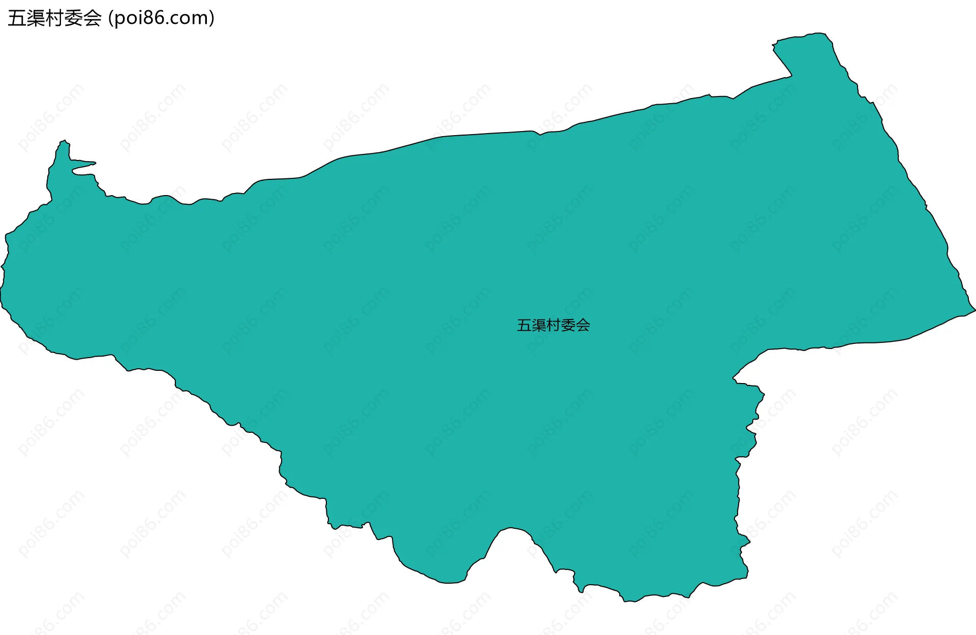 五渠村委会边界地图