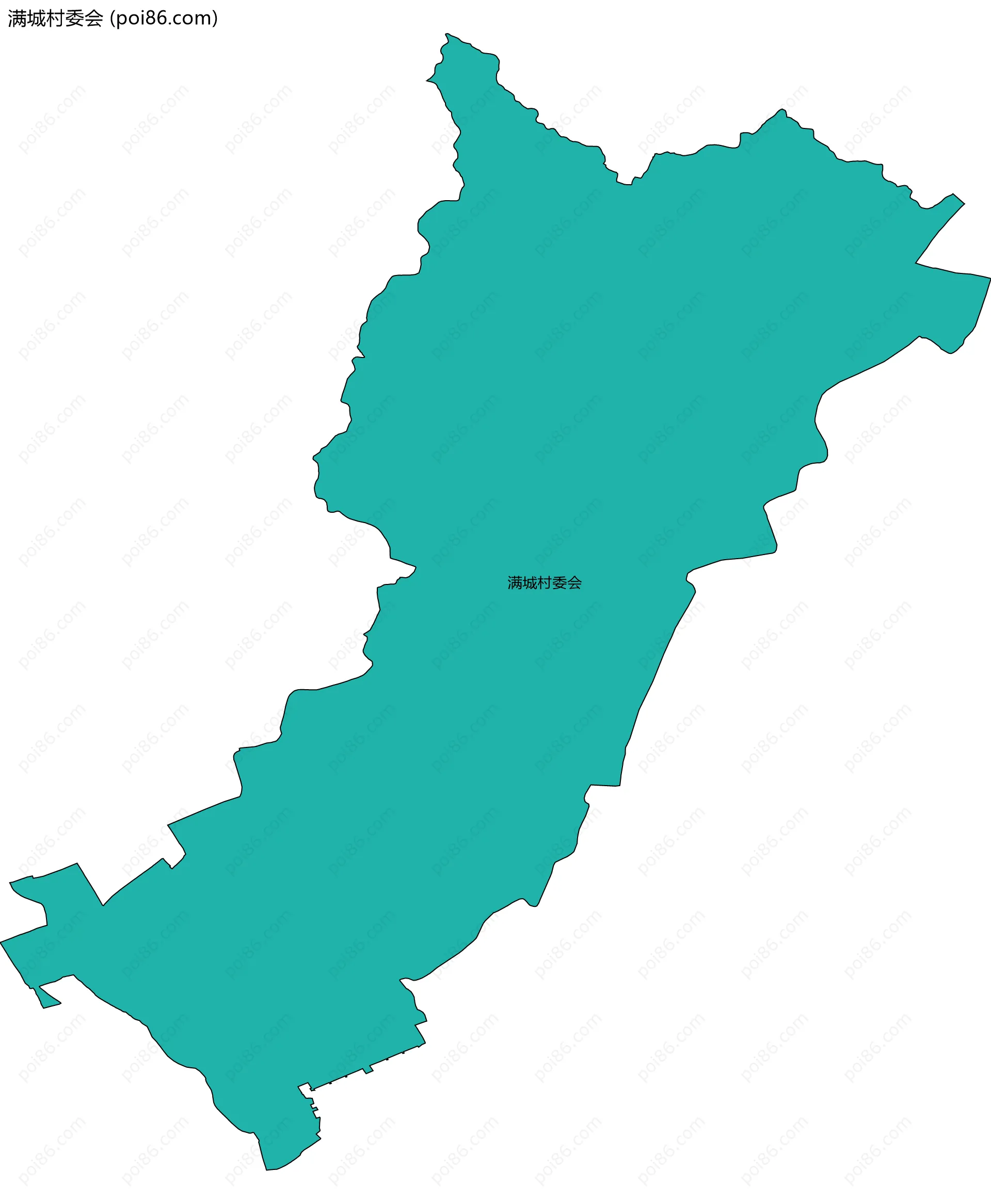 满城村委会边界地图