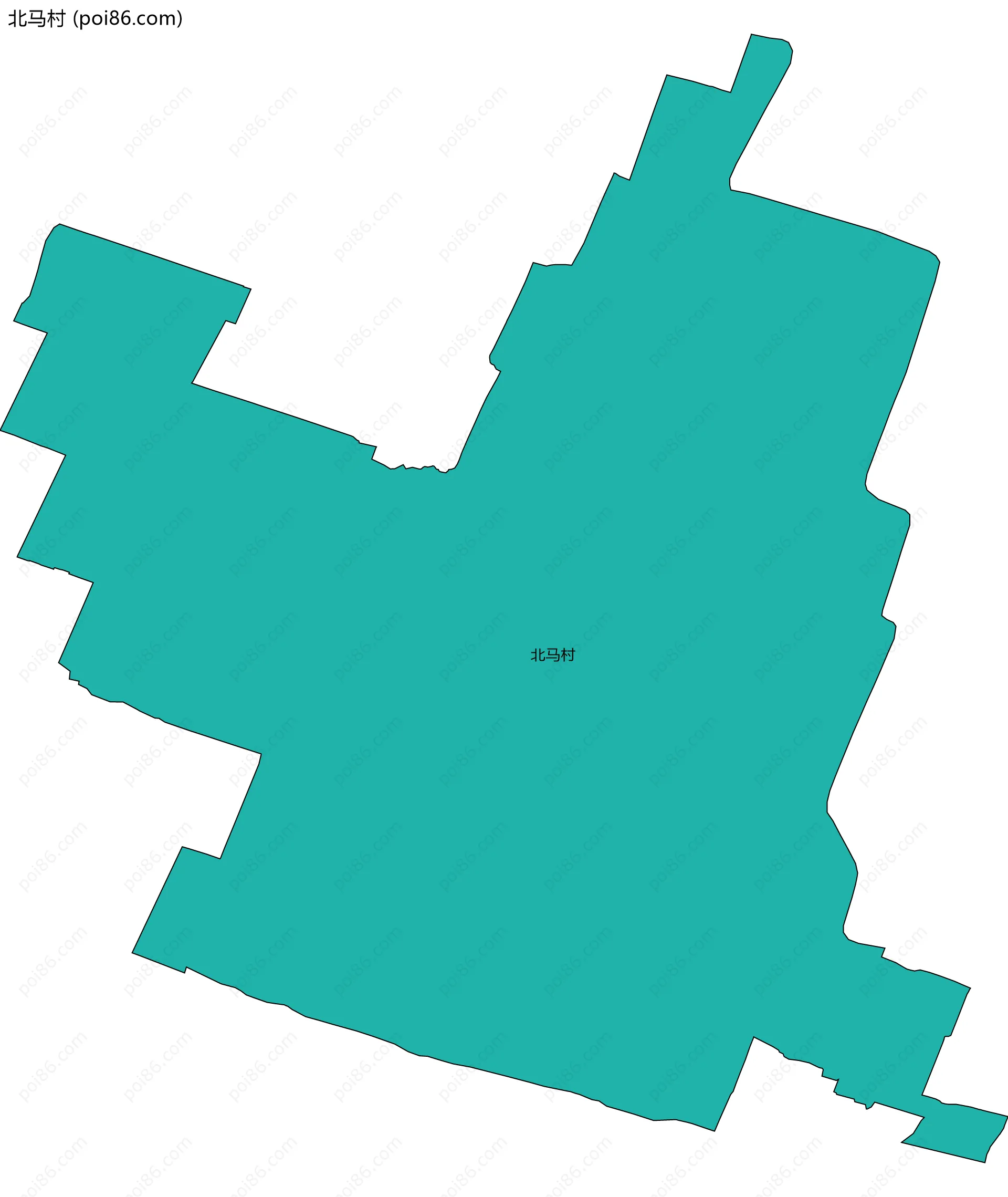 北马村边界地图