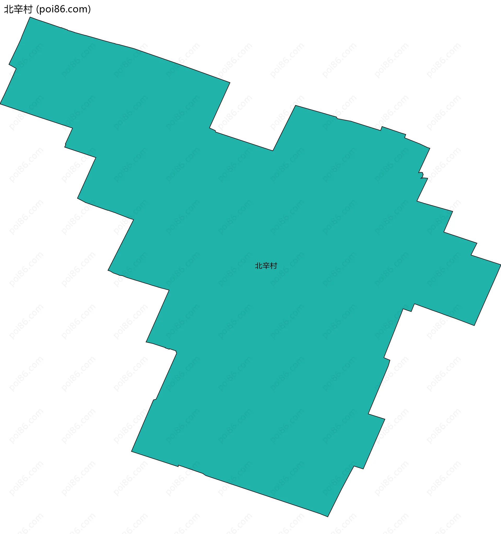 北辛村边界地图