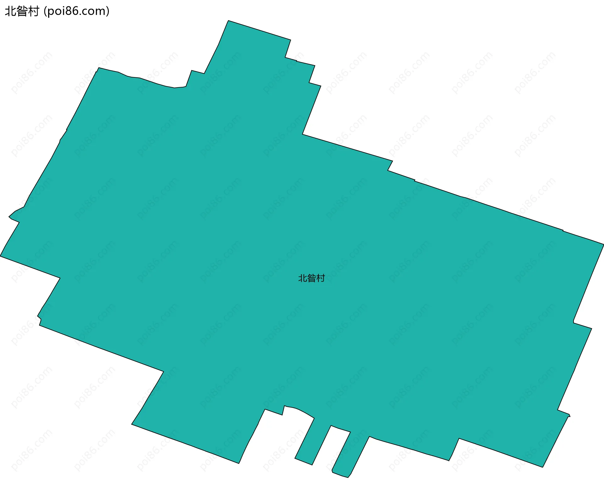 北昝村边界地图