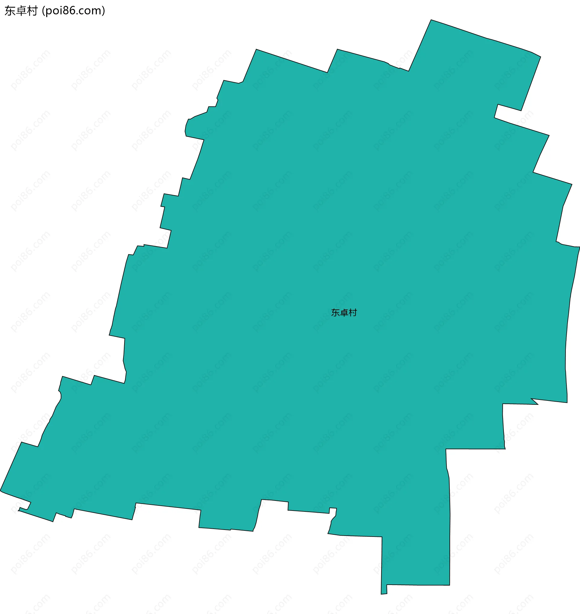 东卓村边界地图