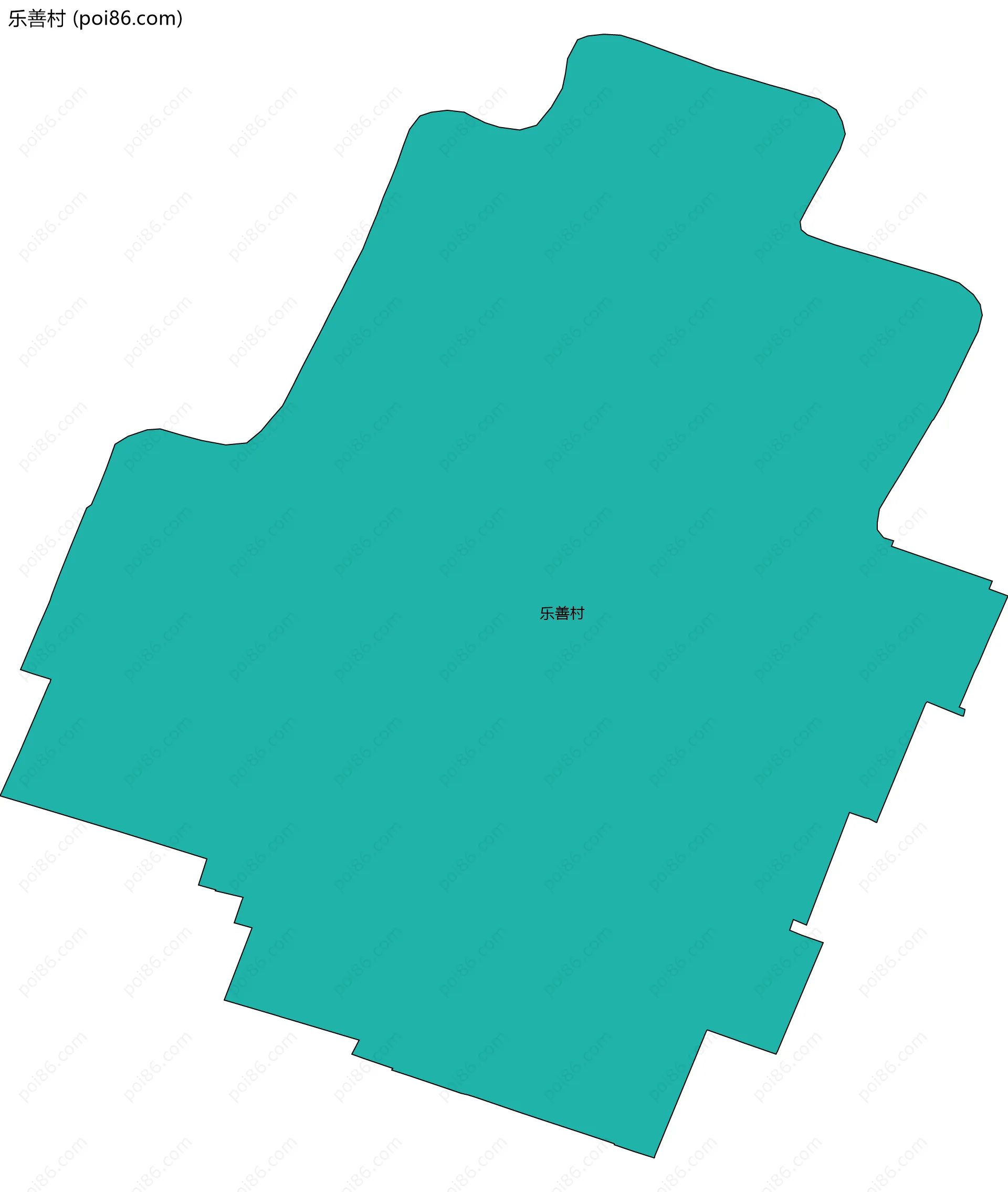 乐善村边界地图