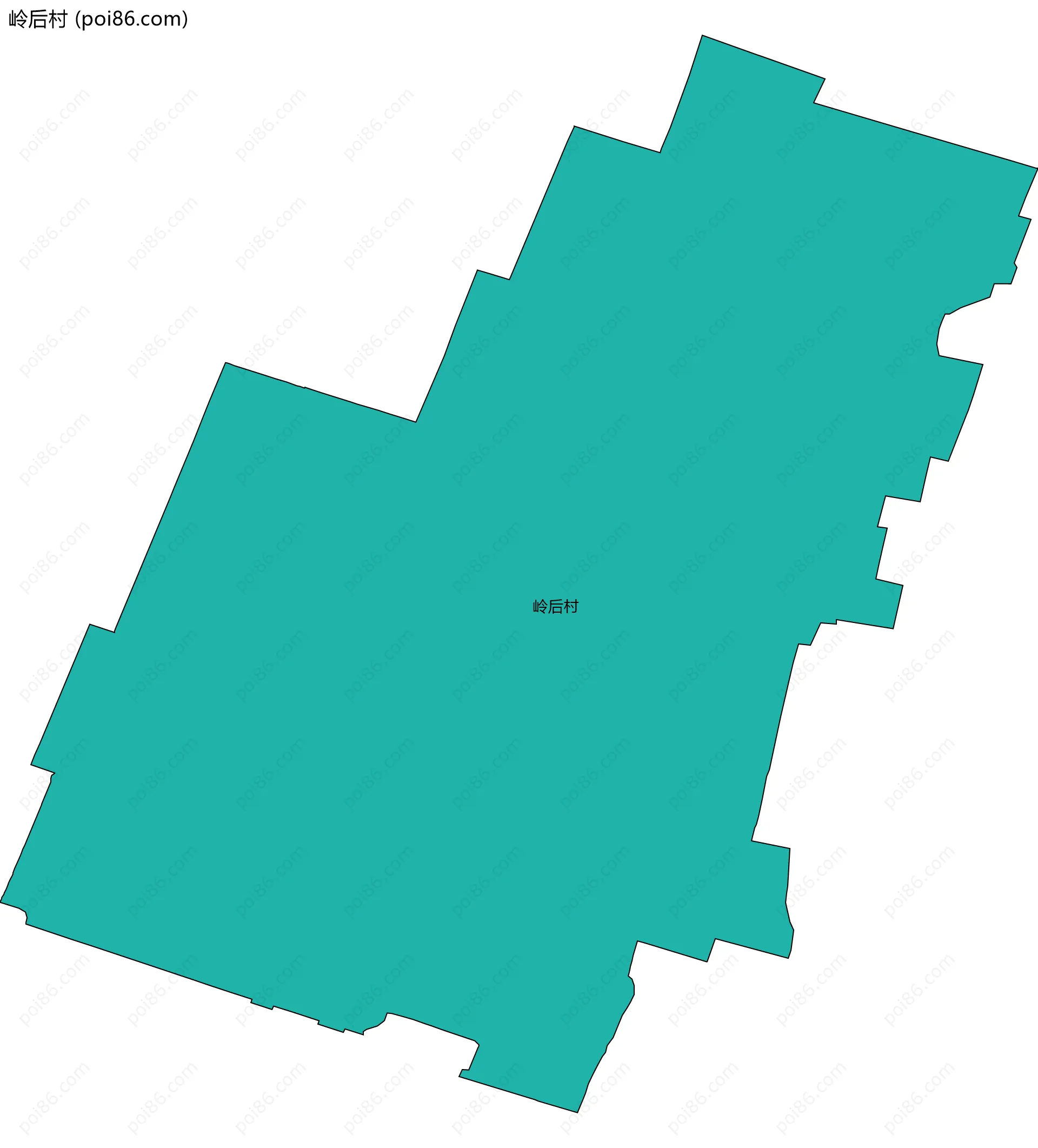 岭后村边界地图