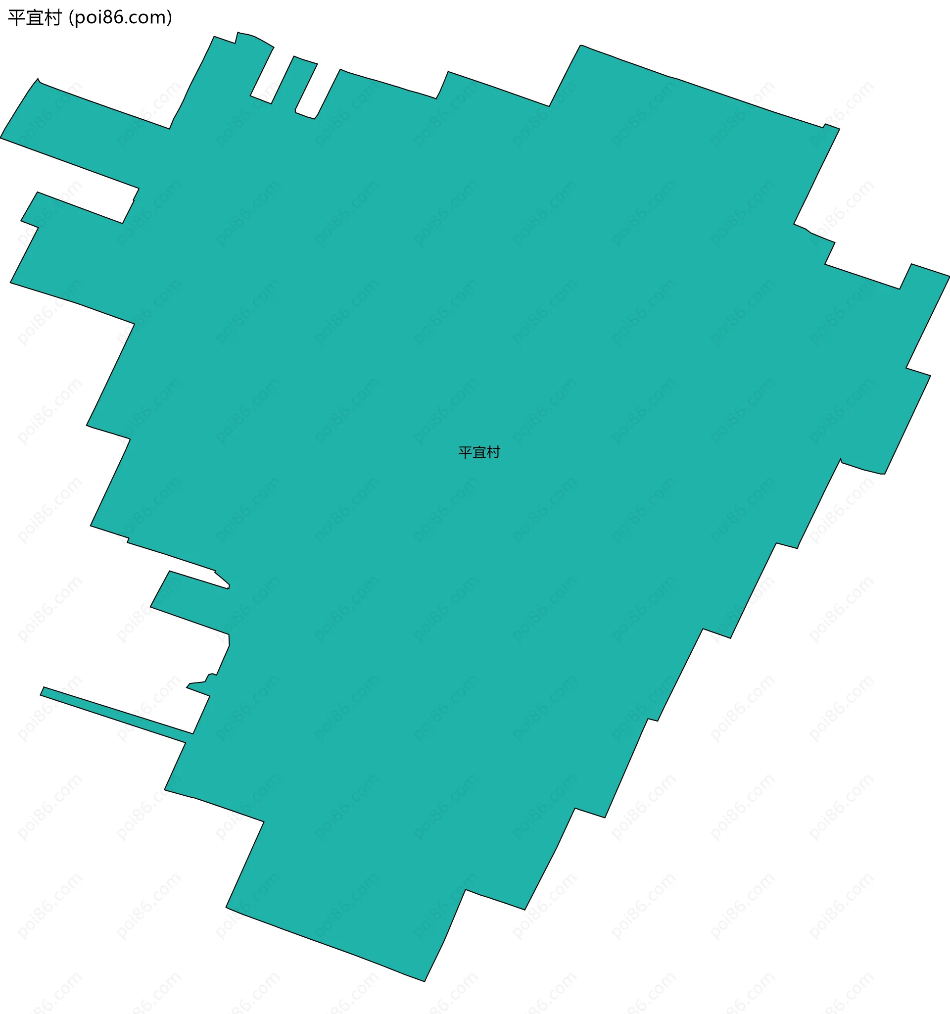 平宜村边界地图