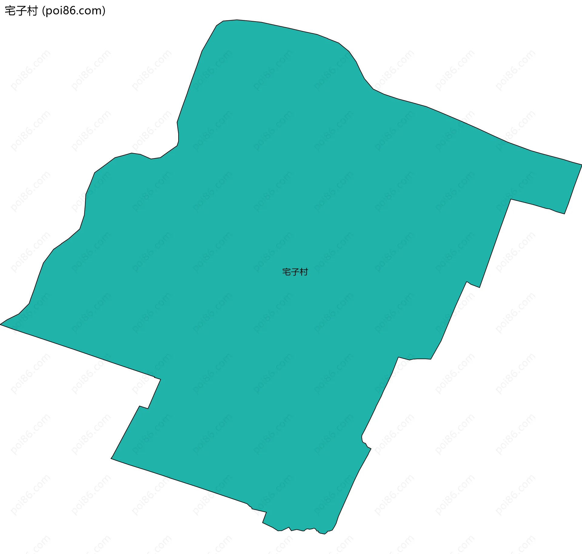 宅子村边界地图