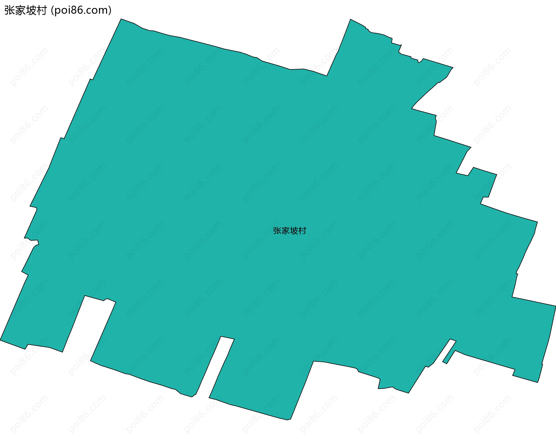张家坡村边界地图