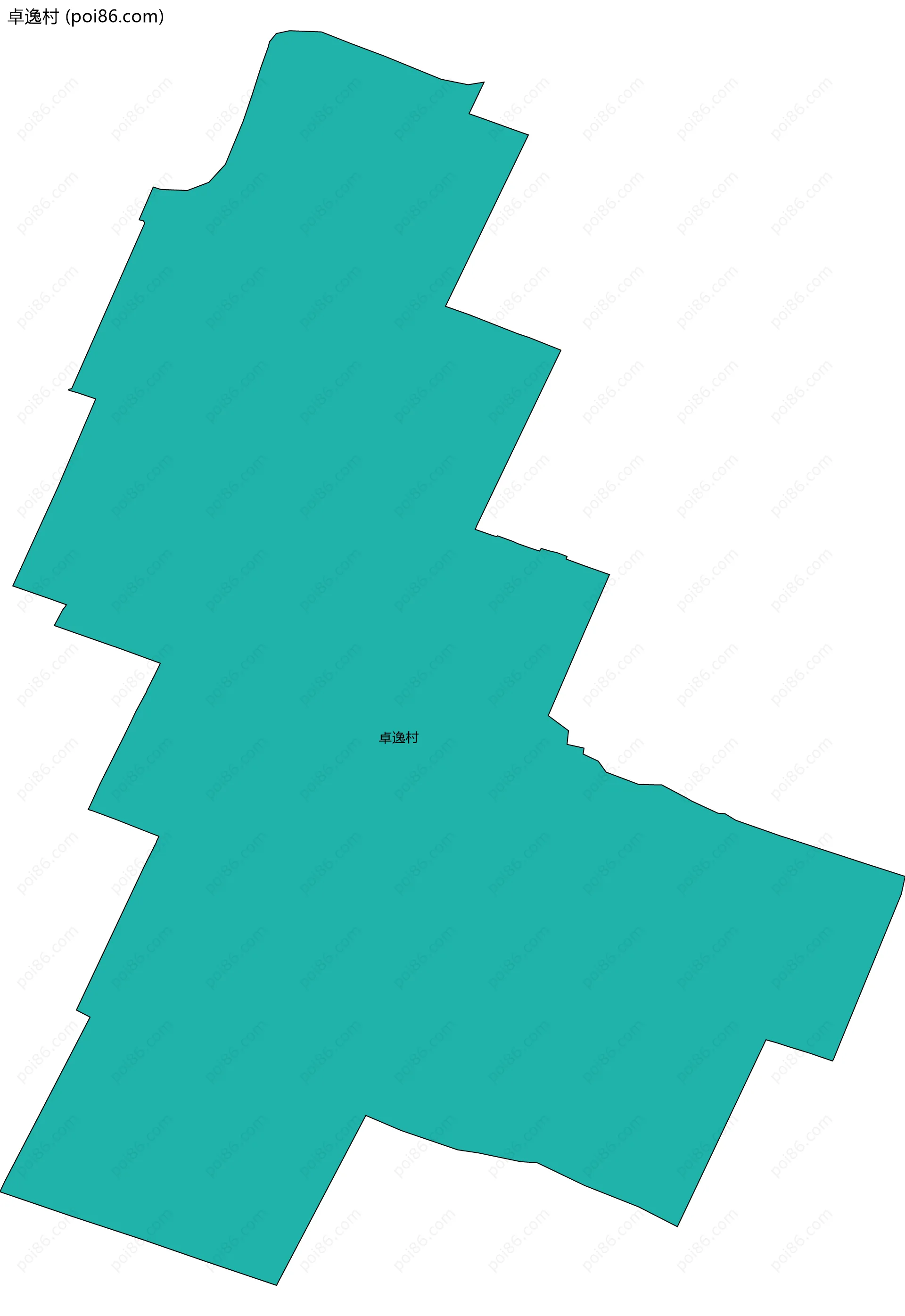 卓逸村边界地图