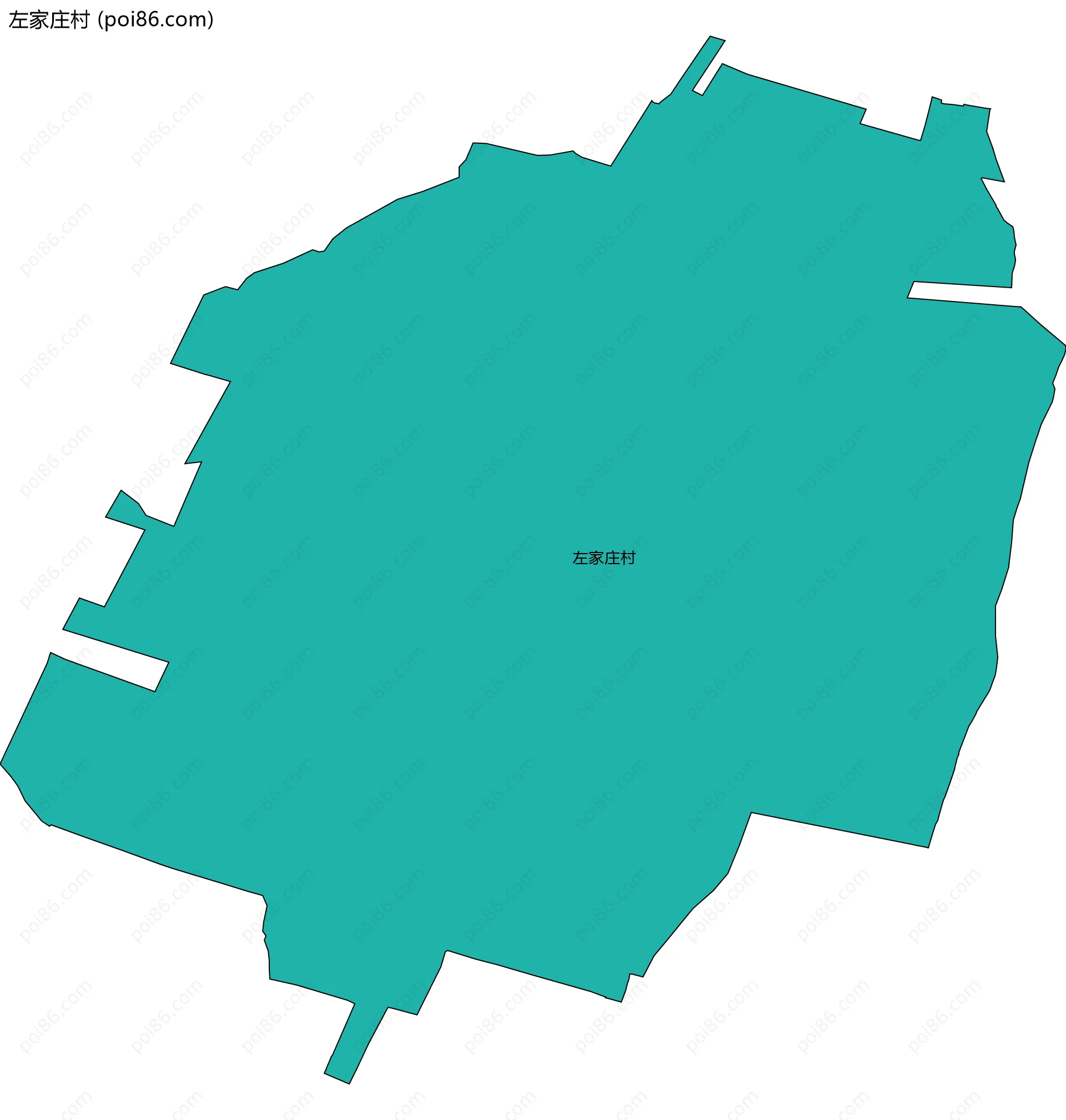 左家庄村边界地图