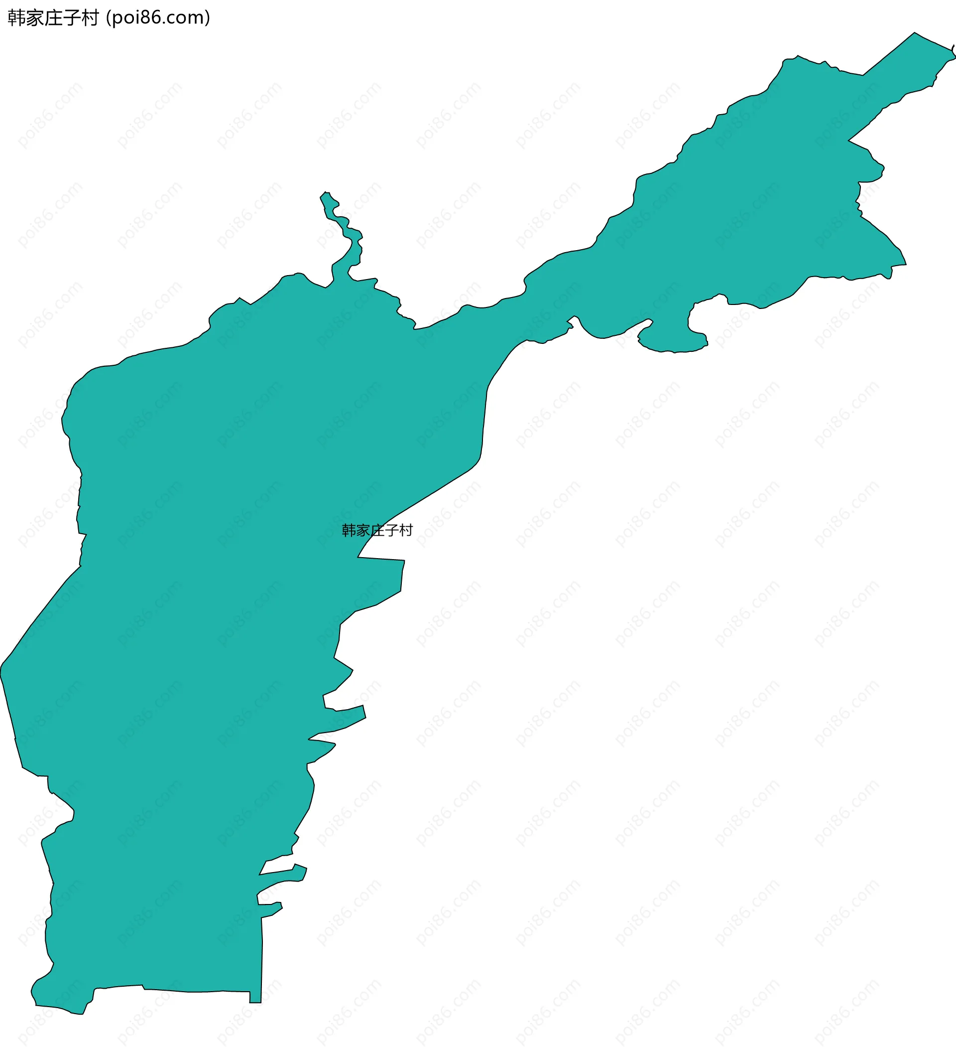 韩家庄子村边界地图