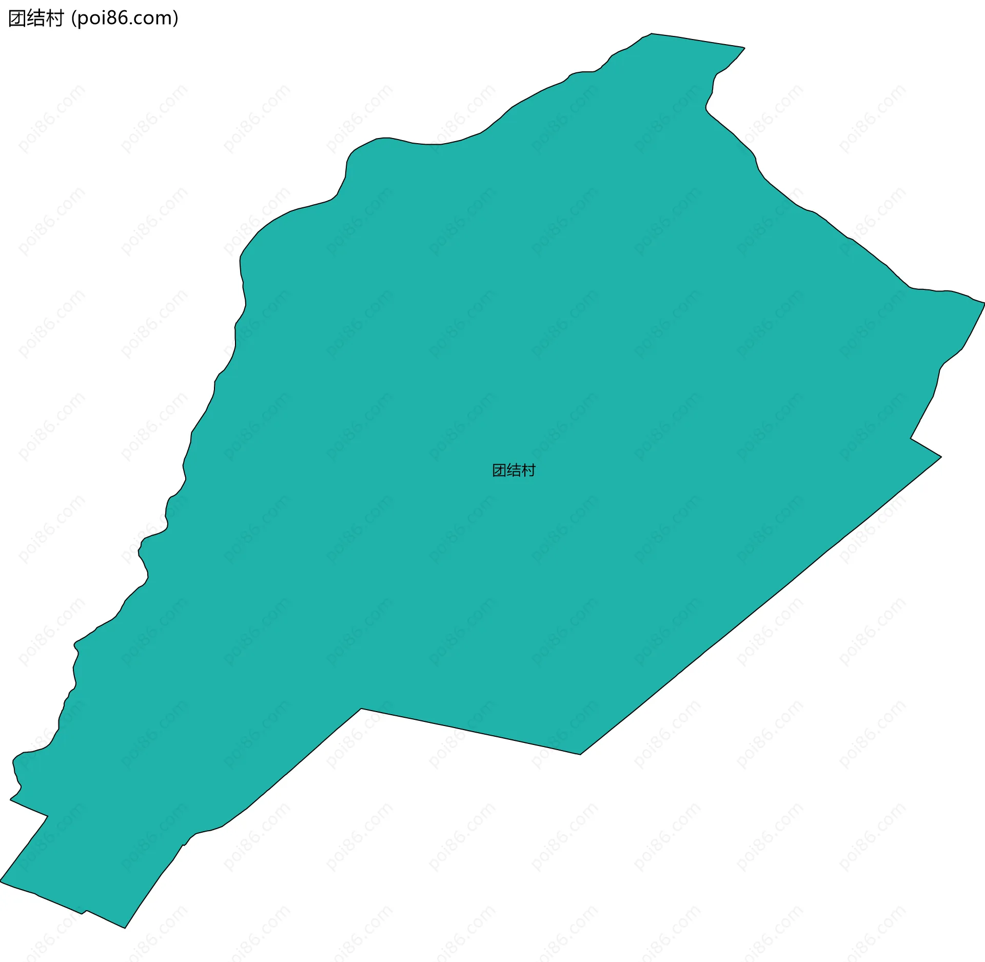 团结村边界地图