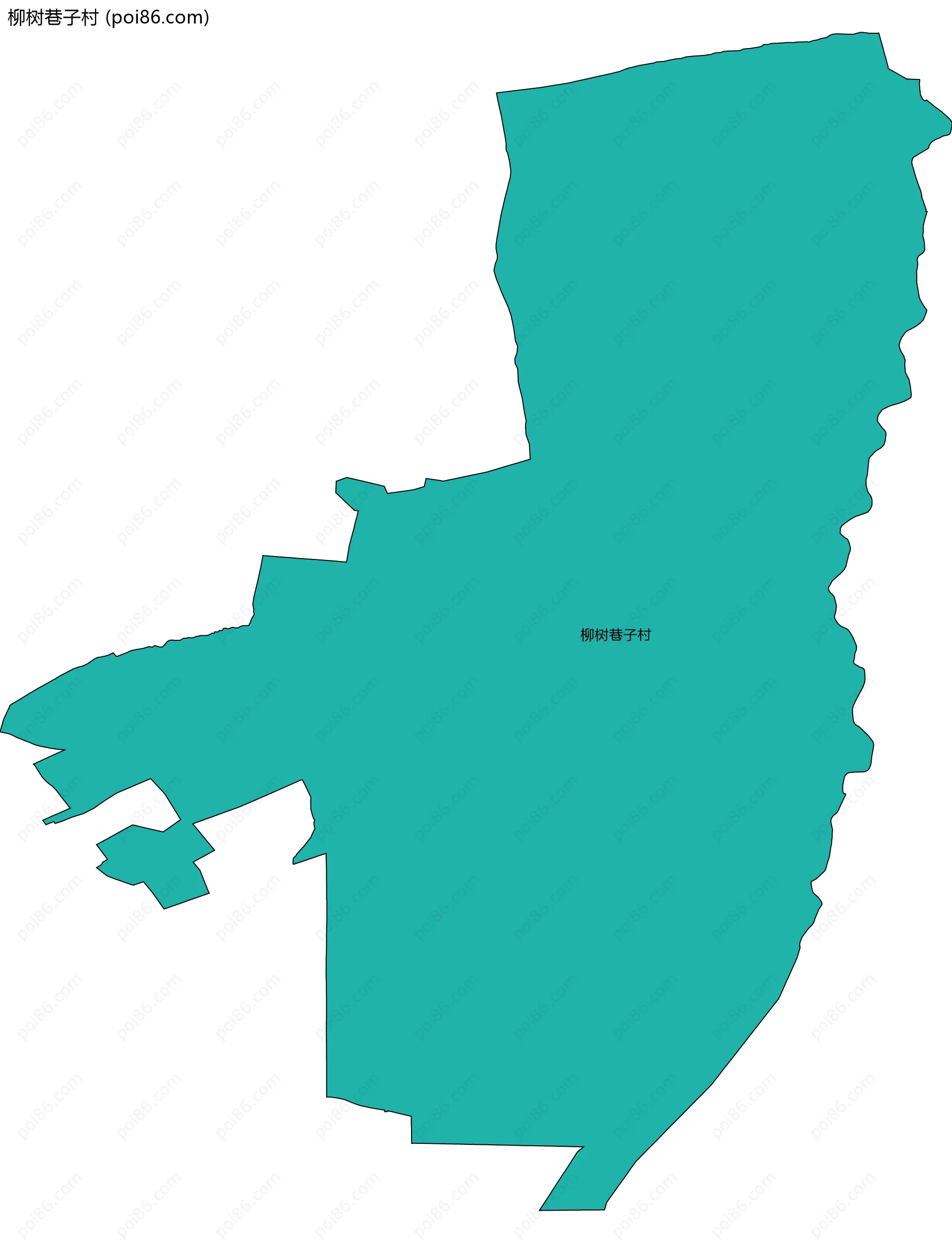 柳树巷子村边界地图