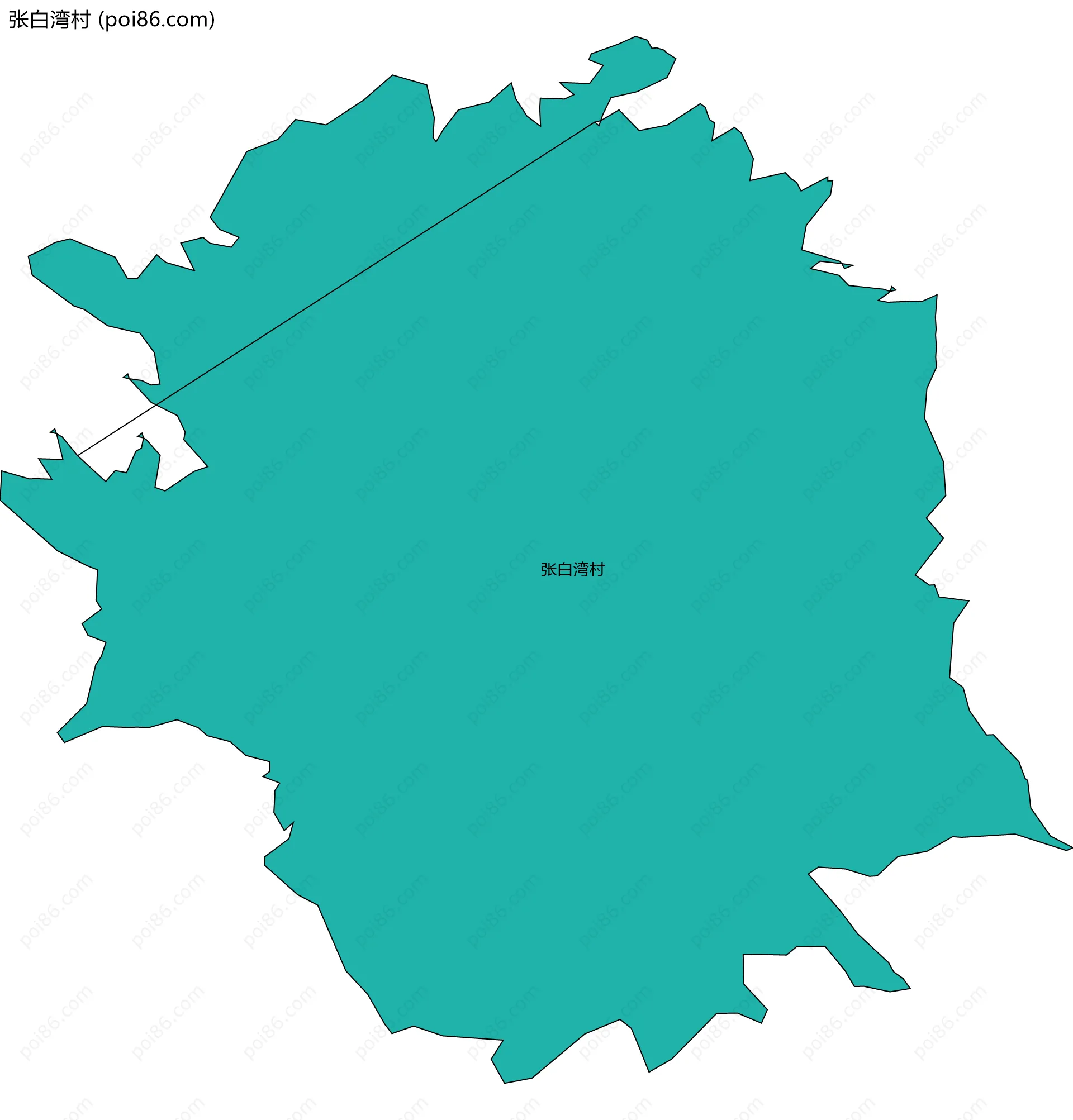 张白湾村边界地图