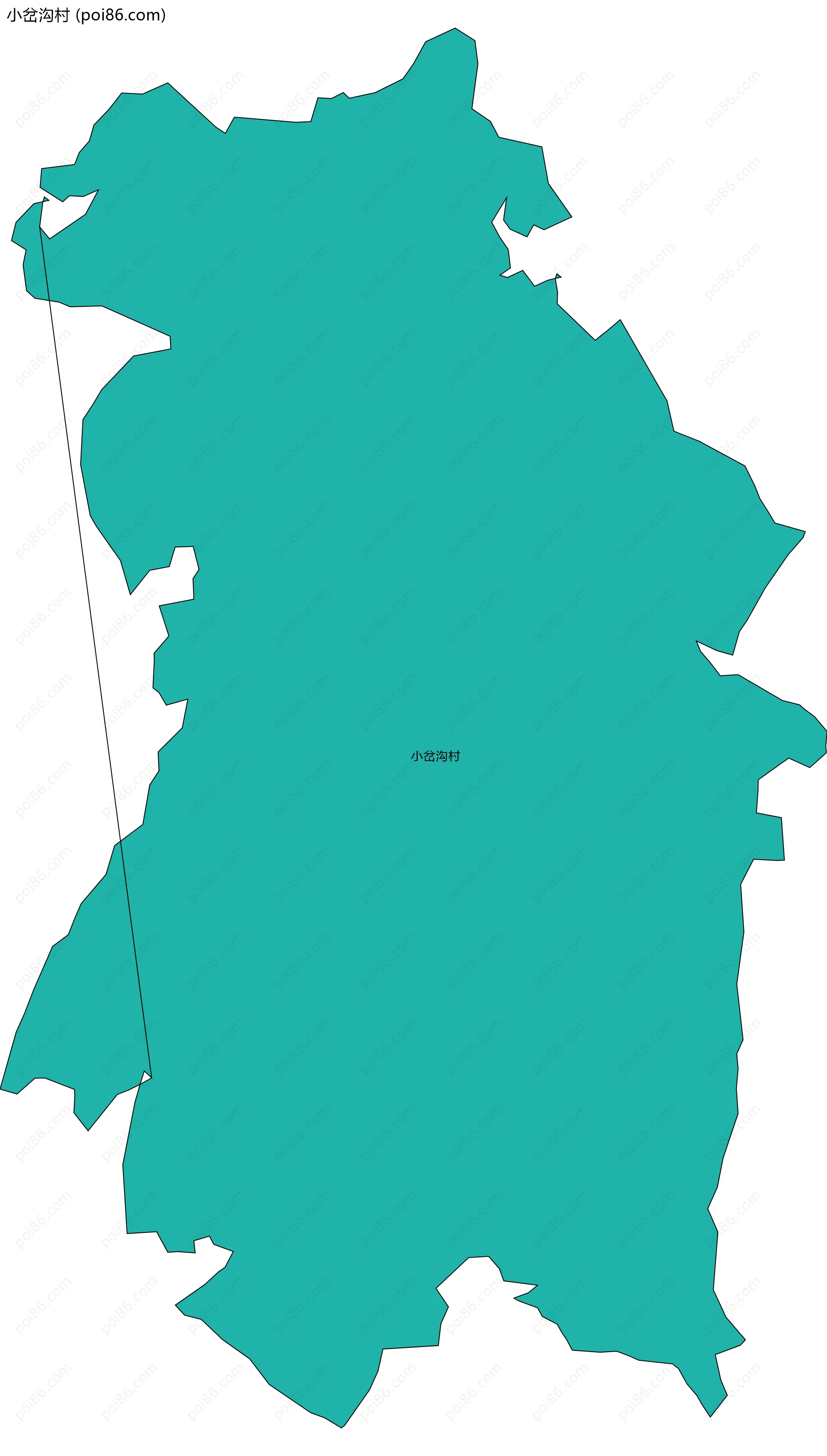 小岔沟村边界地图