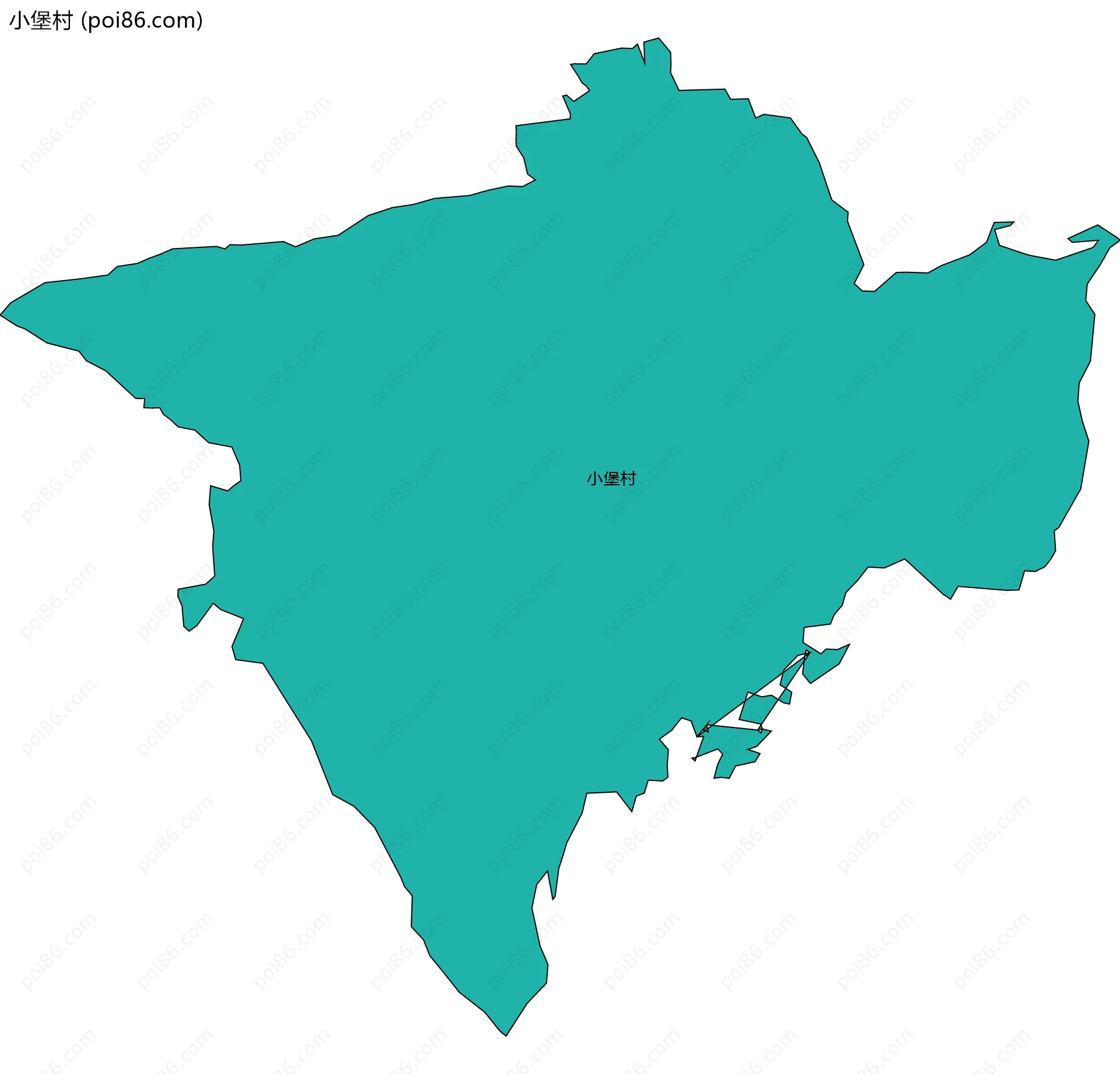 小堡村边界地图