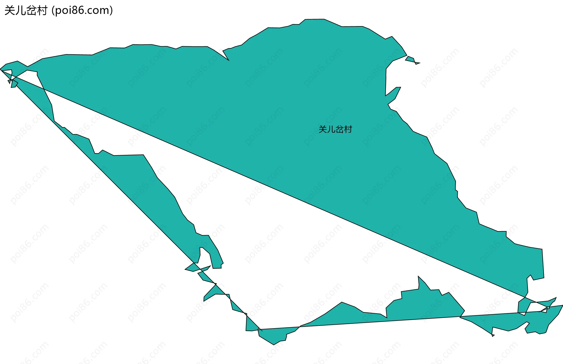 关儿岔村边界地图