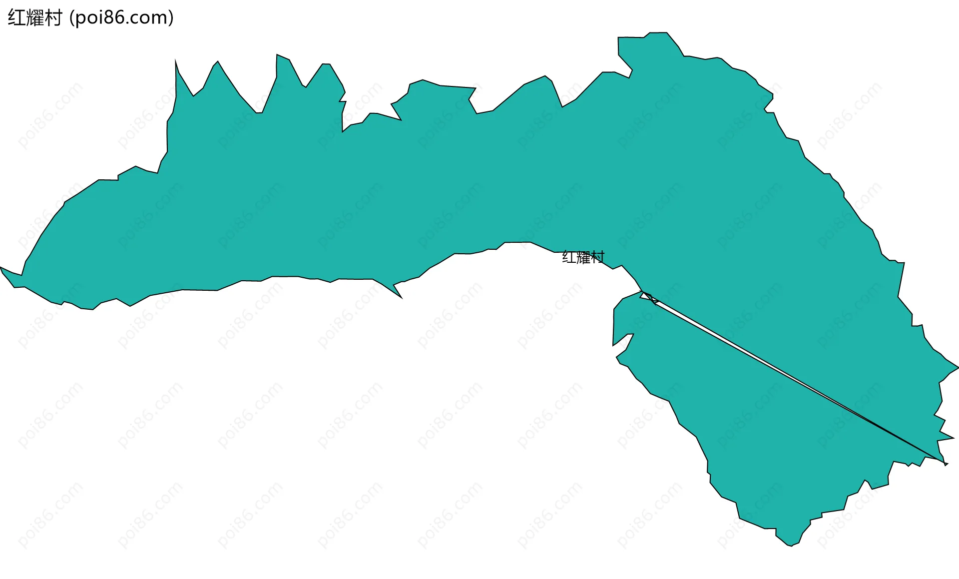 红耀村边界地图