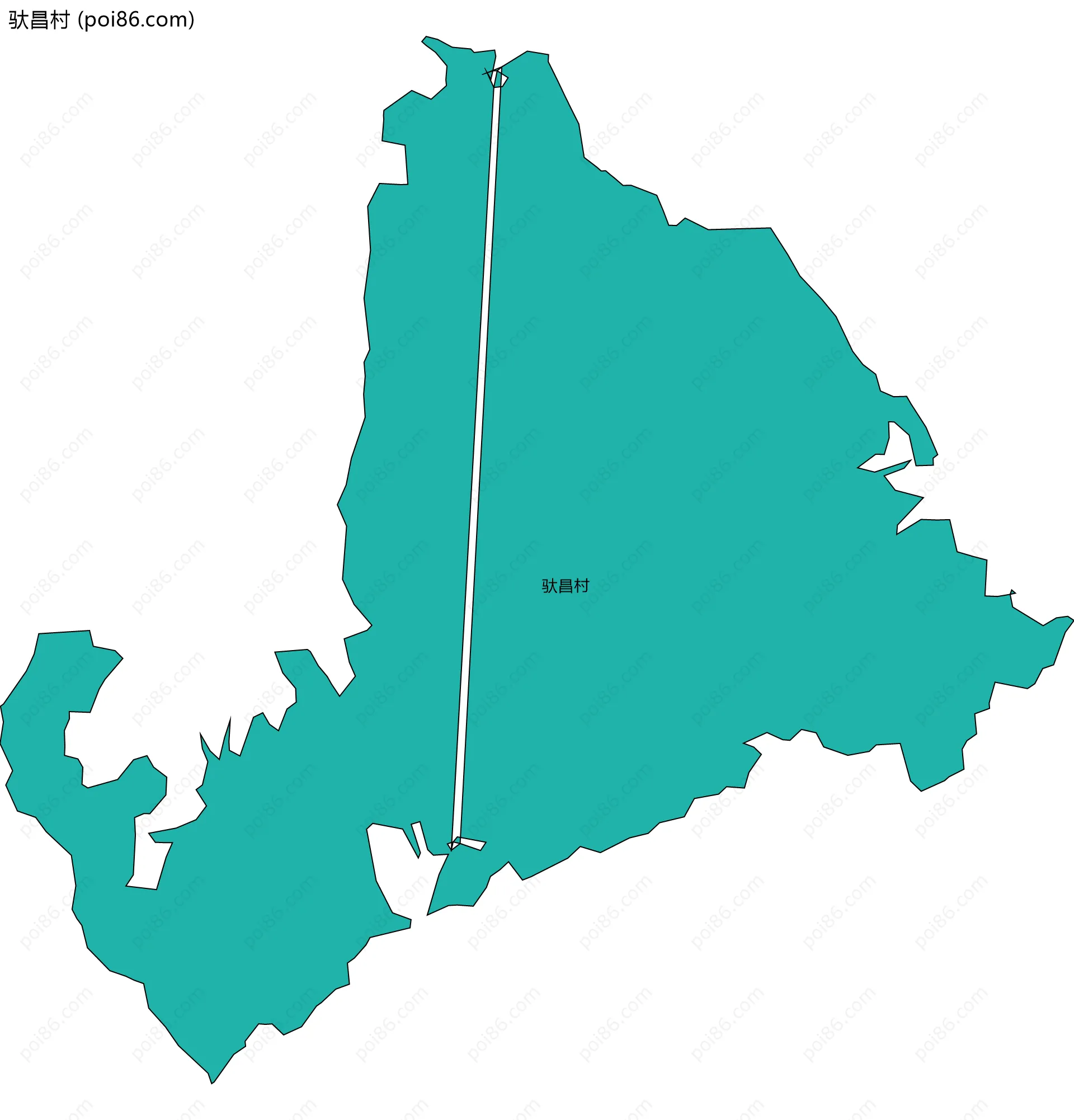 驮昌村边界地图