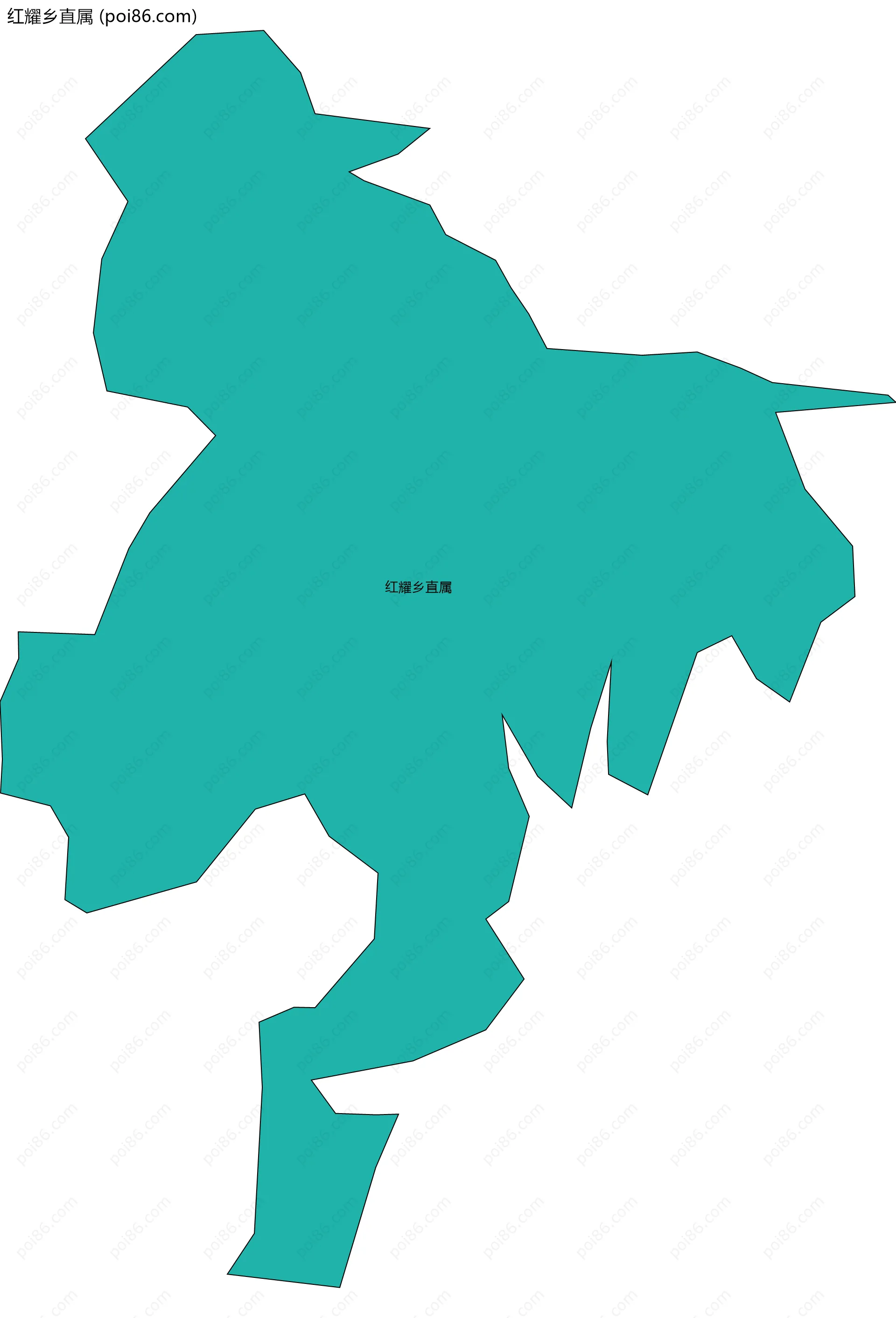 红耀乡直属边界地图