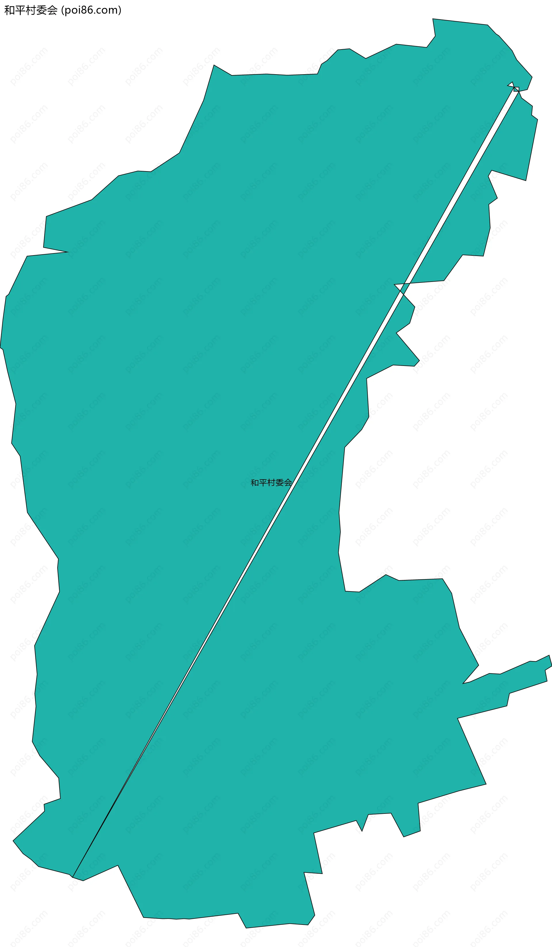 和平村委会边界地图