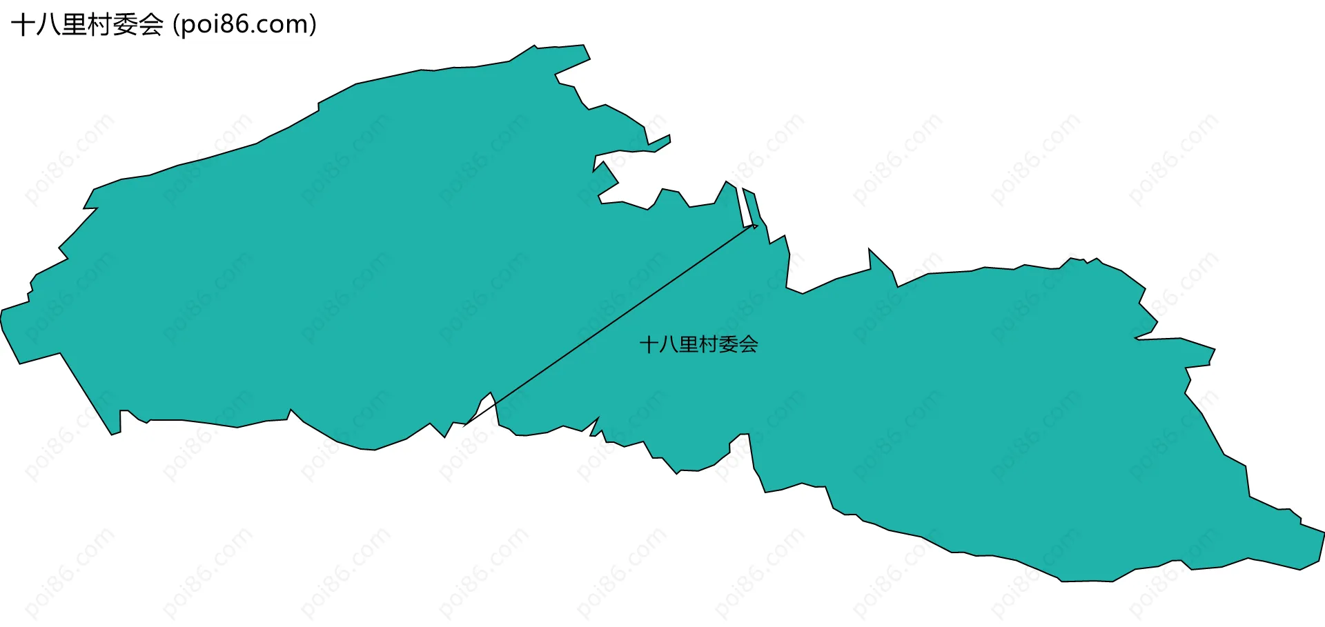 十八里村委会边界地图