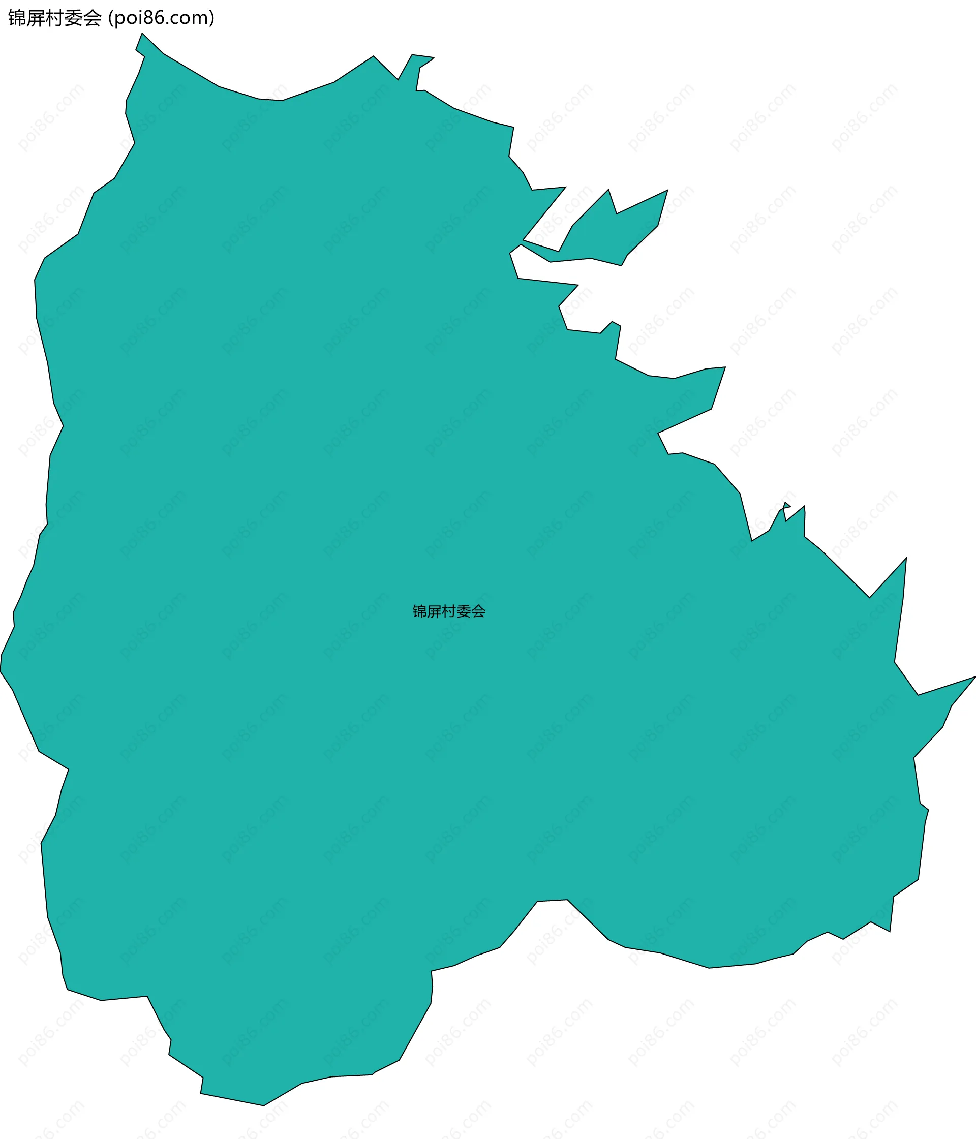 锦屏村委会边界地图