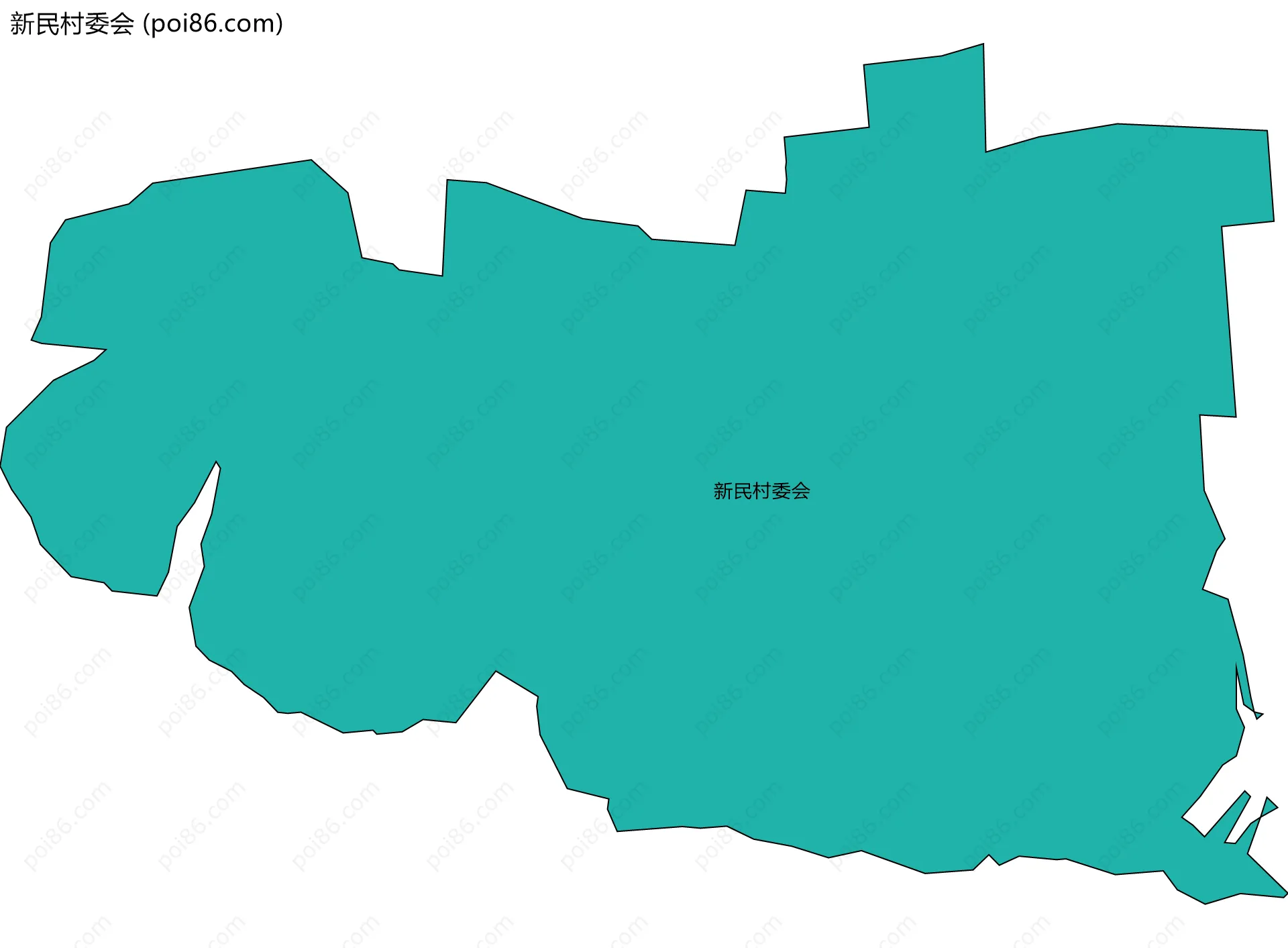 新民村委会边界地图