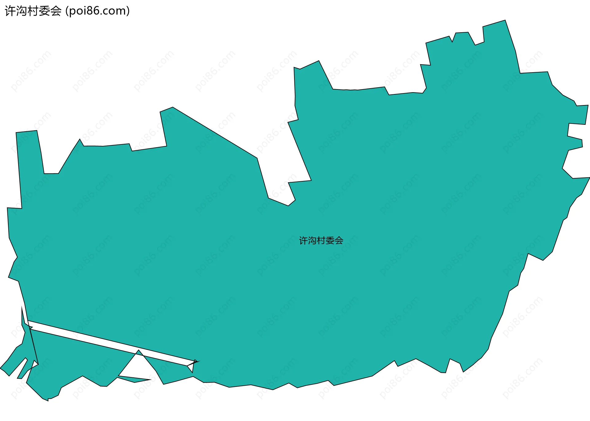 许沟村委会边界地图