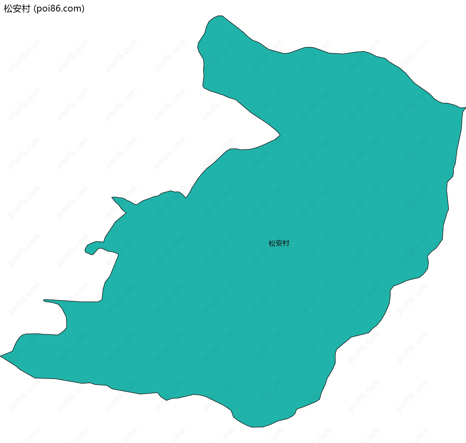 松安村边界地图
