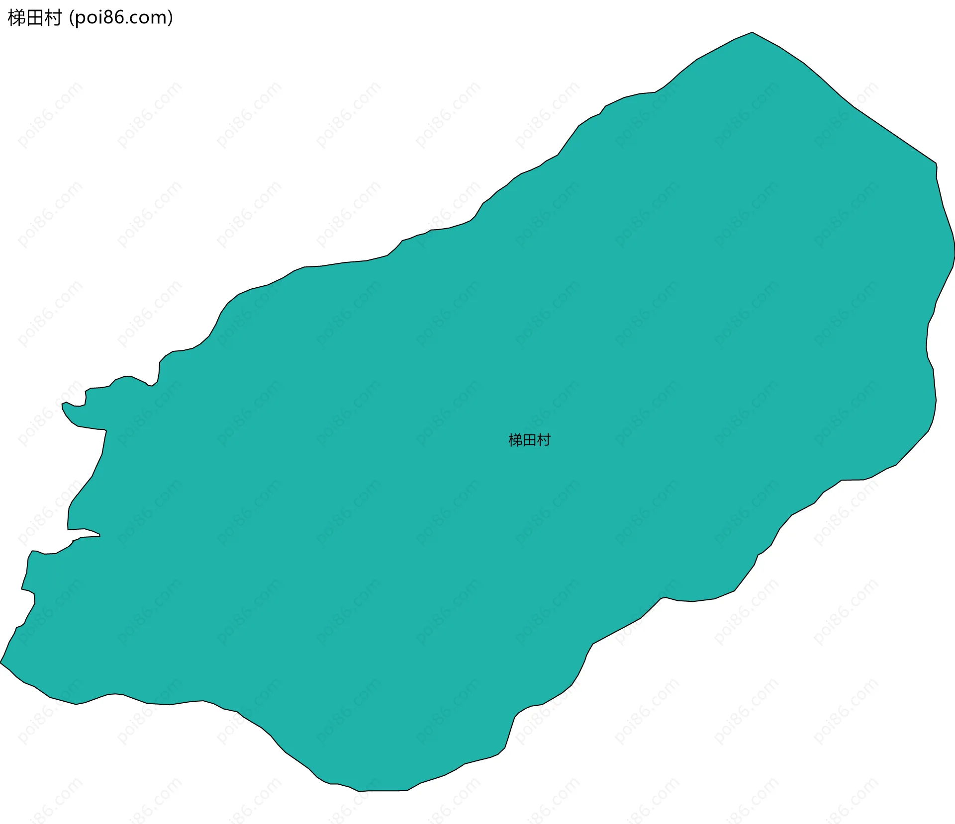 梯田村边界地图