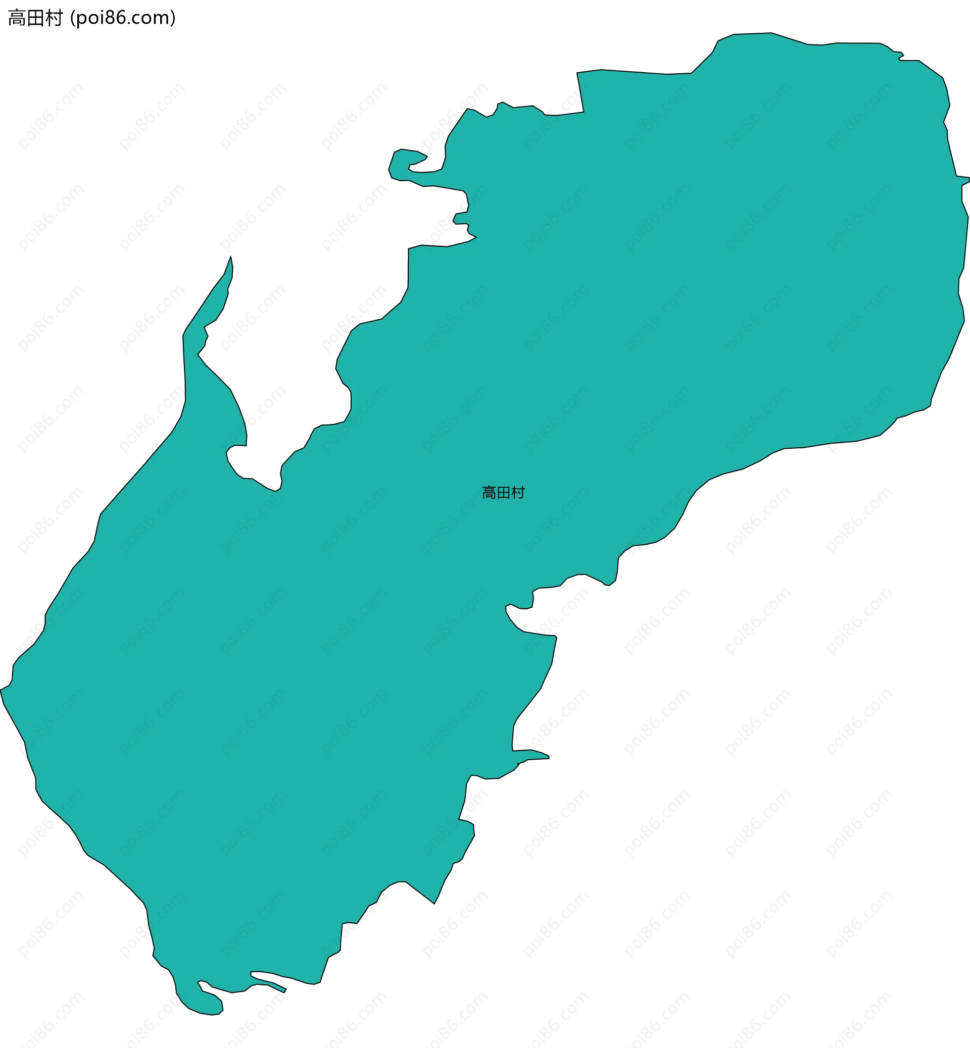 高田村边界地图