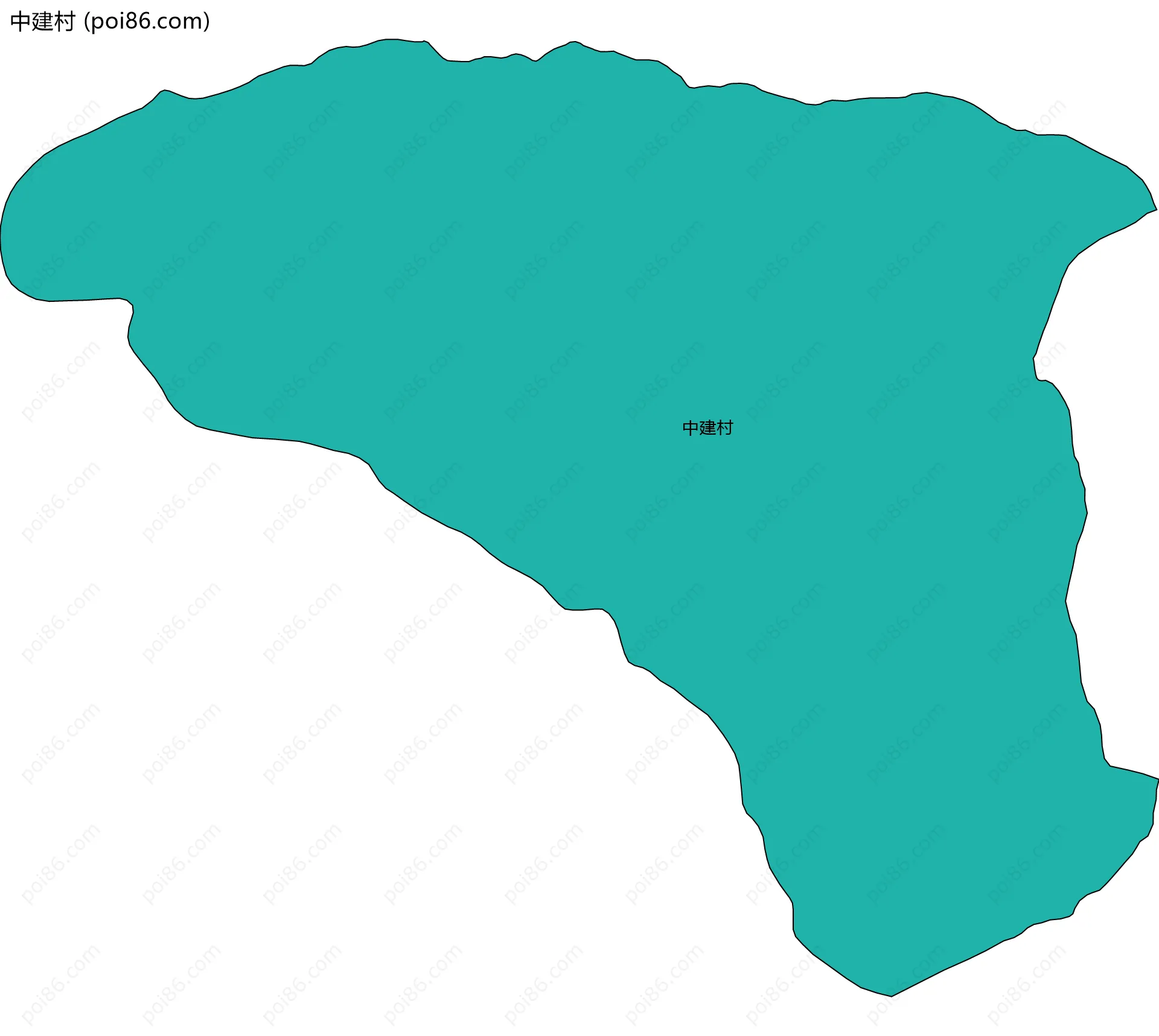 中建村边界地图