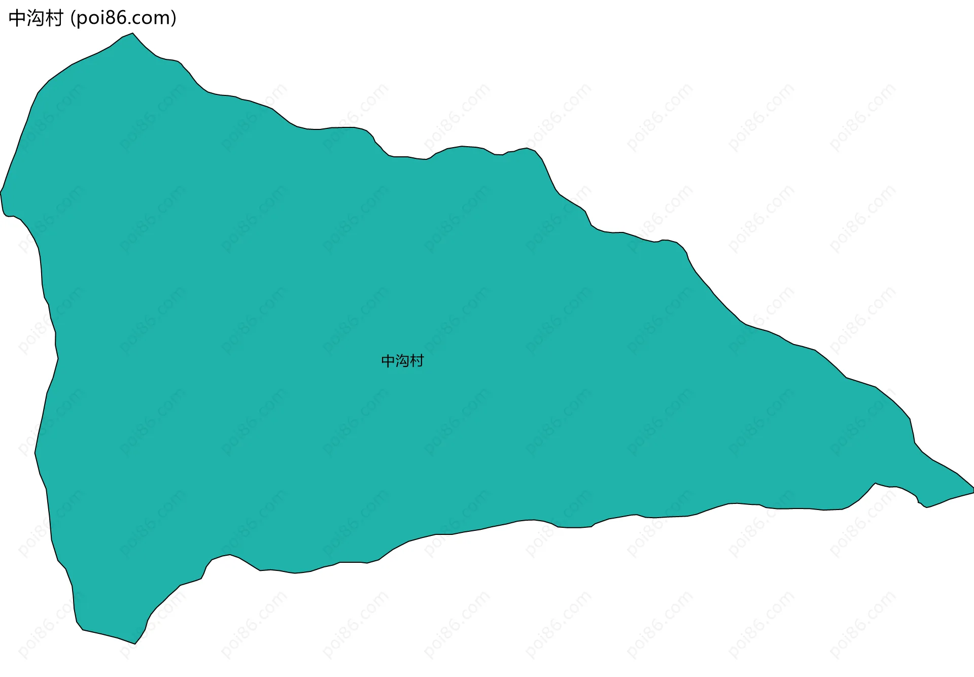 中沟村边界地图