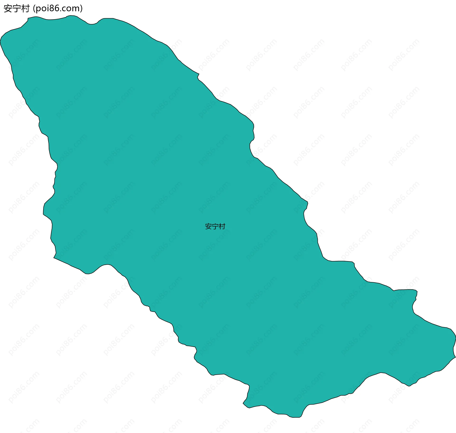 安宁村边界地图