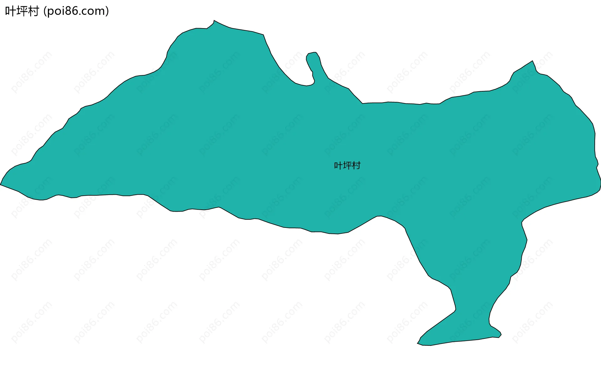 叶坪村边界地图