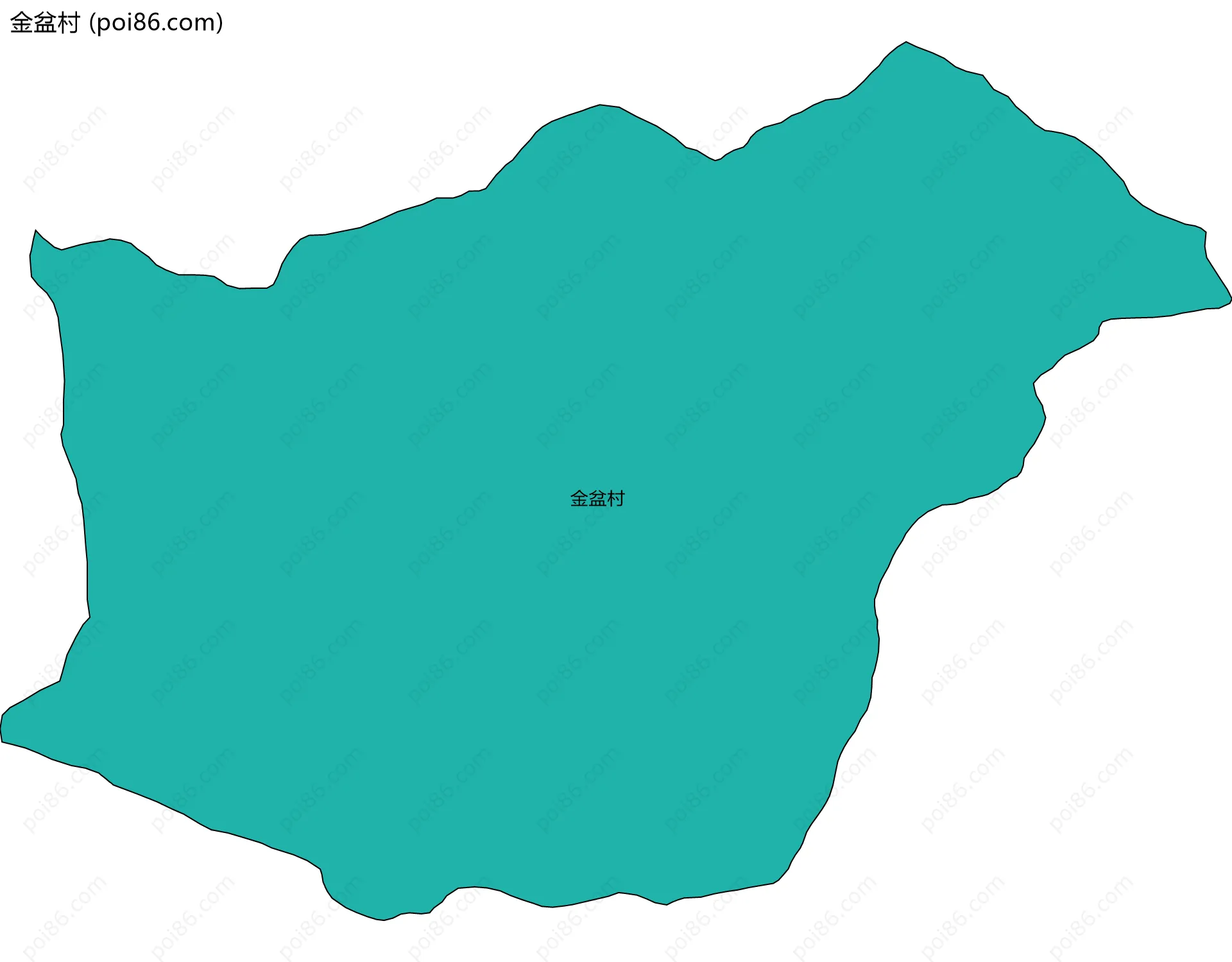 金盆村边界地图