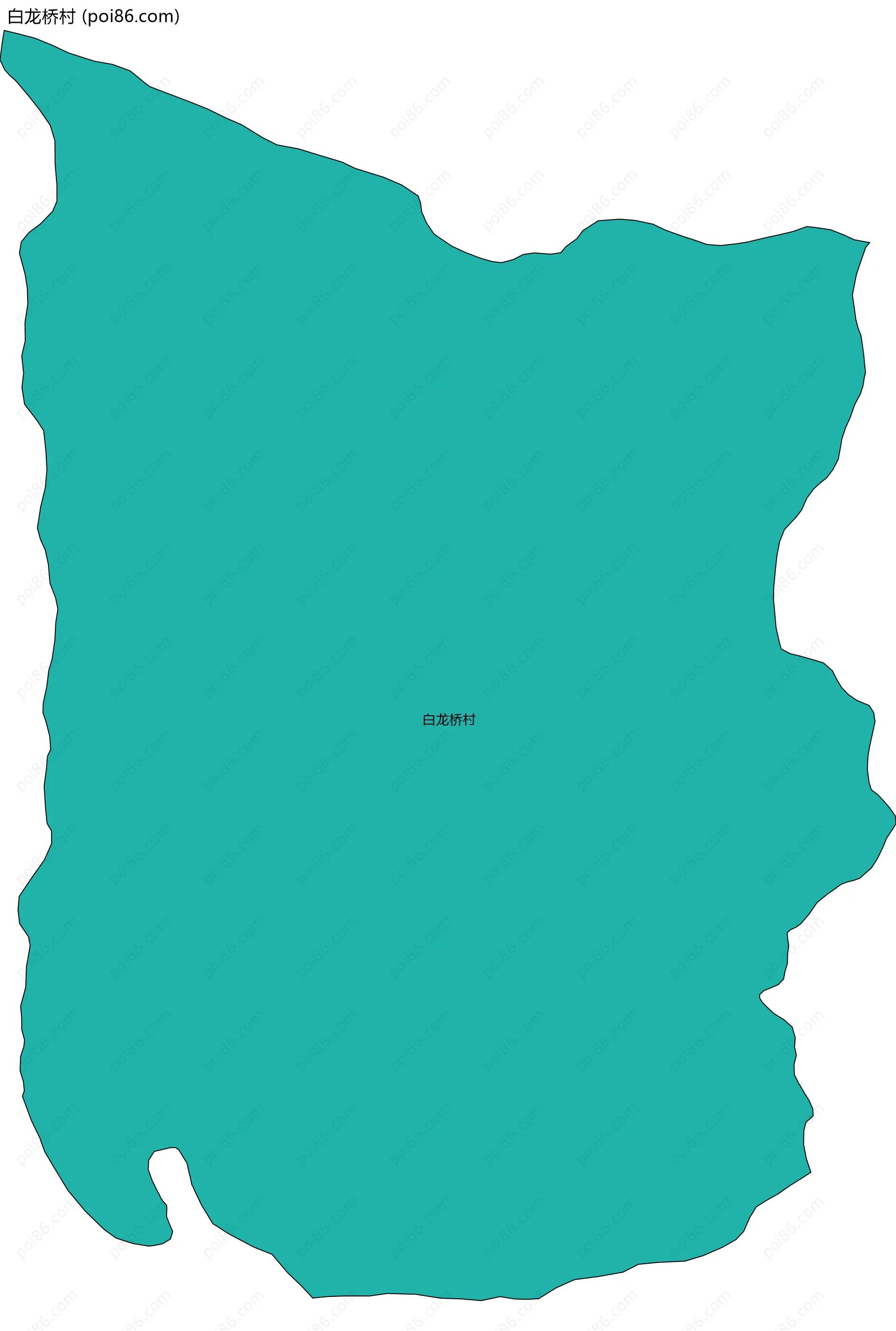 白龙桥村边界地图