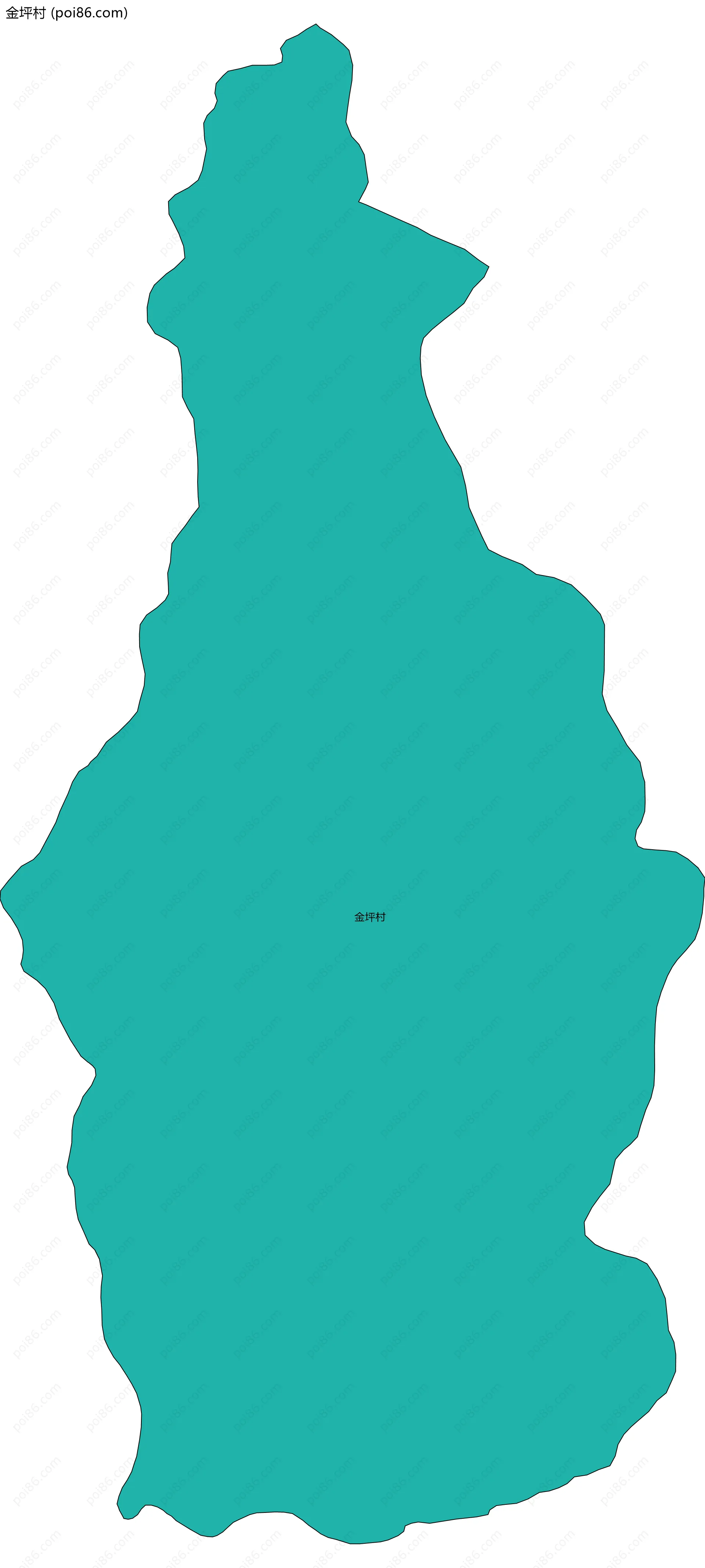 金坪村边界地图