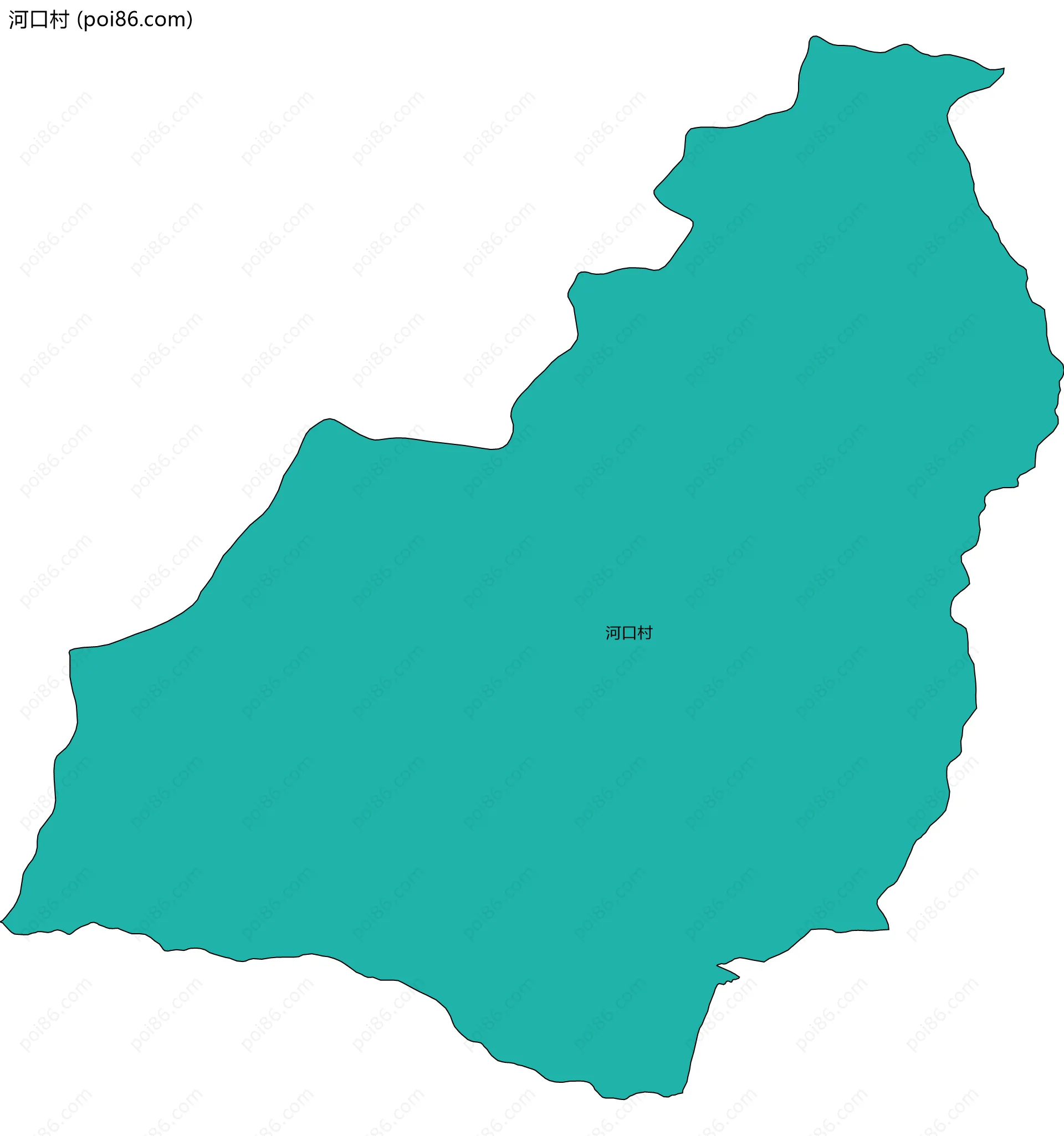 河口村边界地图