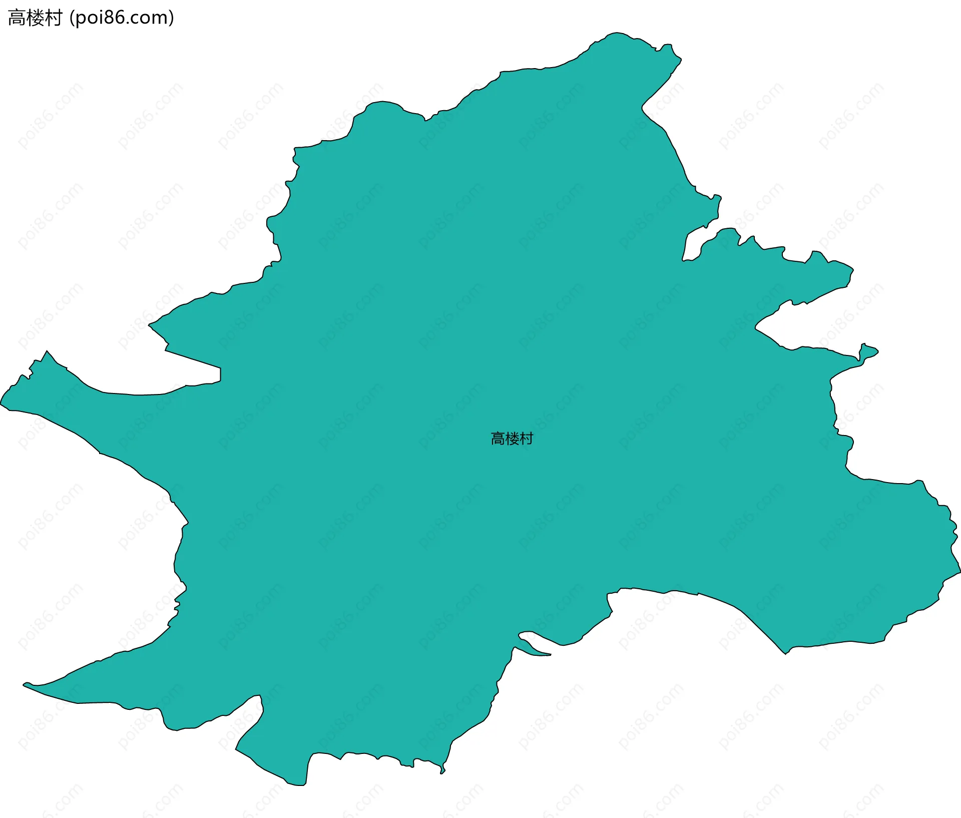 高楼村边界地图
